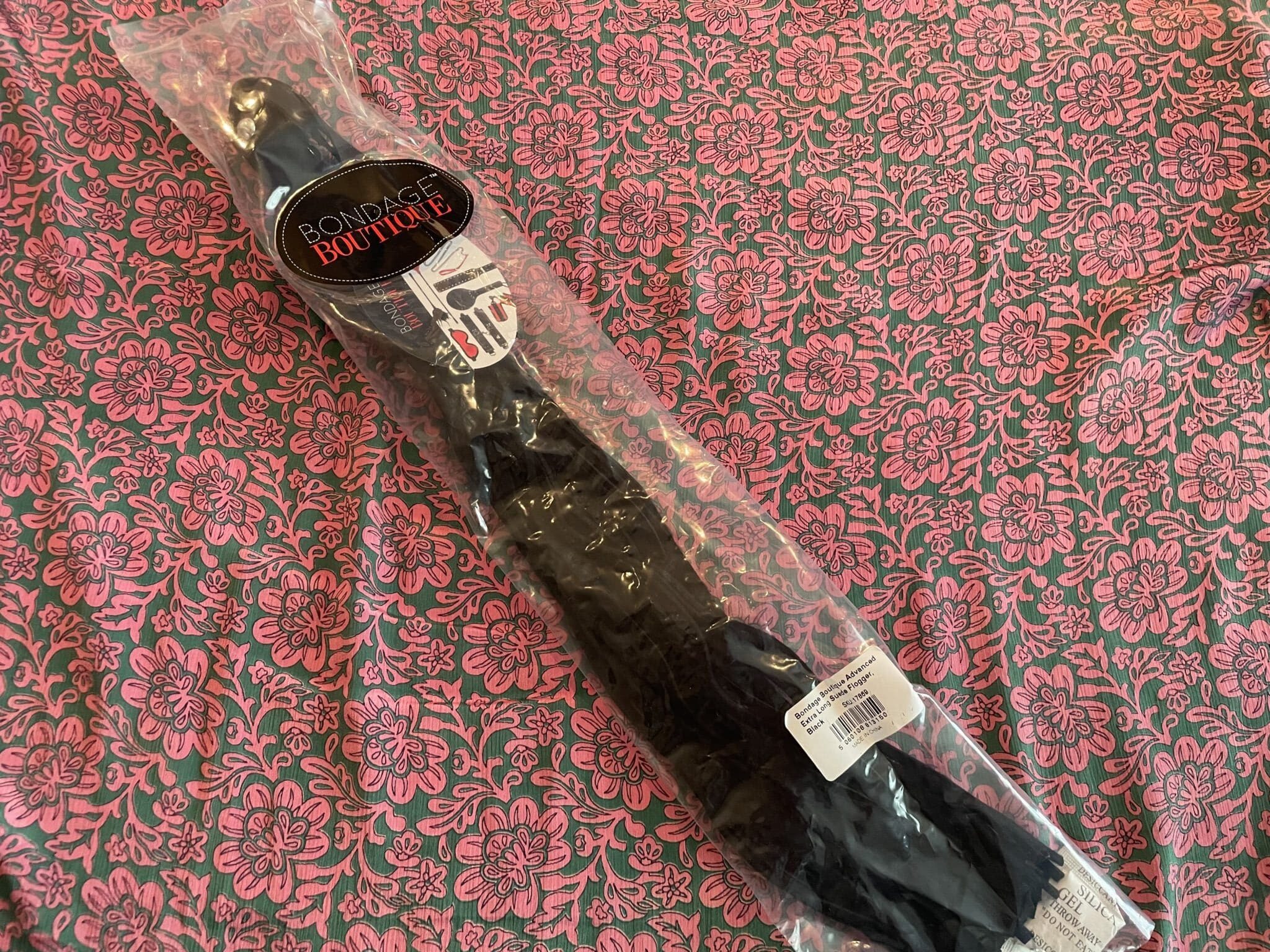 Bondage Boutique Advanced Extra Long Suede Flogger Packaging