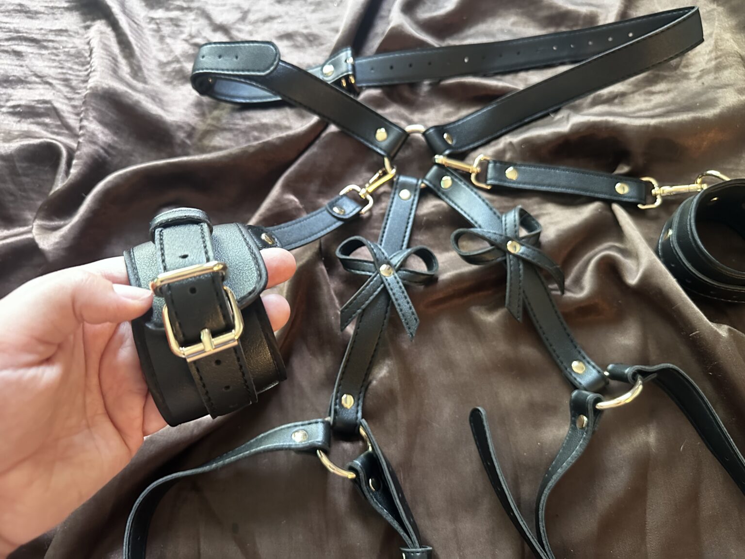Strict Bondage Harness With Bows