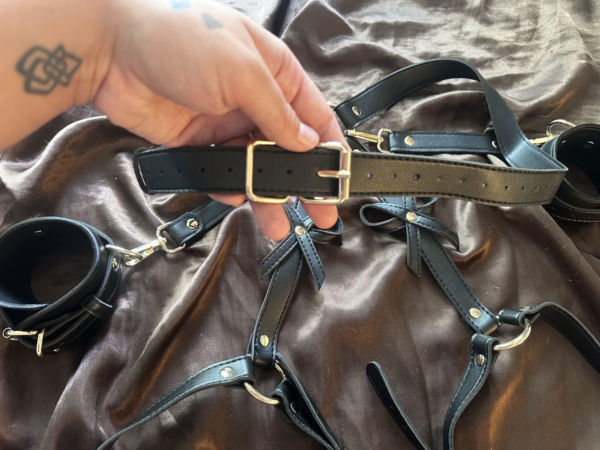 Strict Bondage Harness with Bows Ease of Use