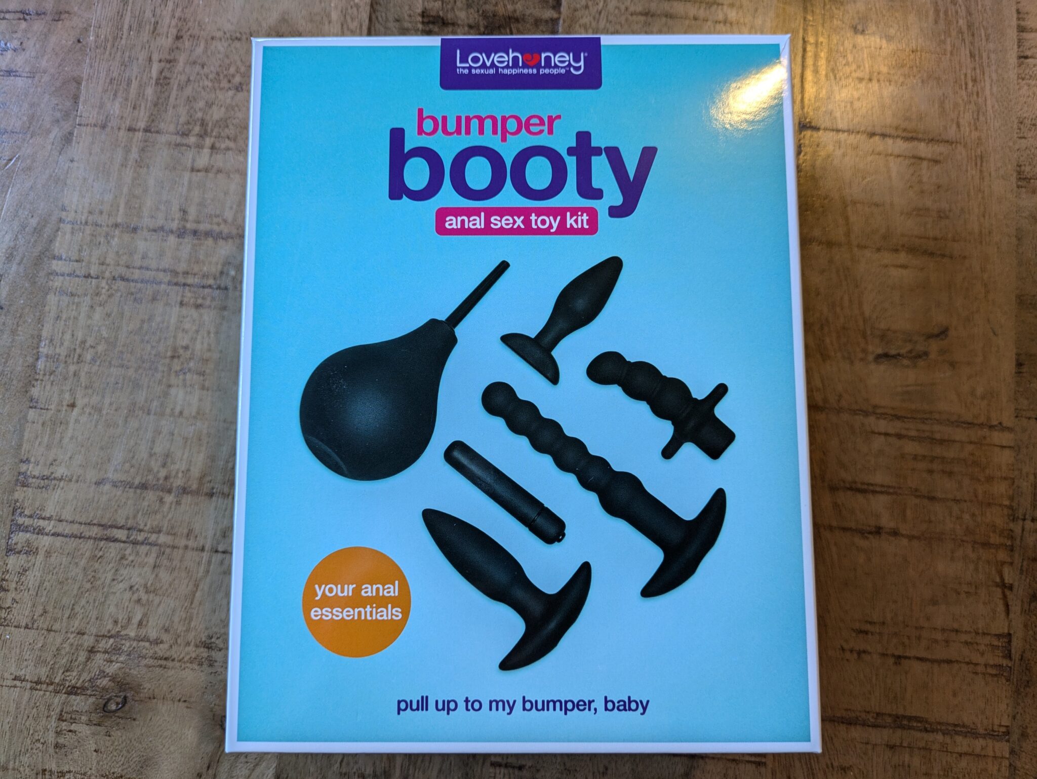 Lovehoney Bumper Booty Bundle Anal Sex Toy Kit Packaging