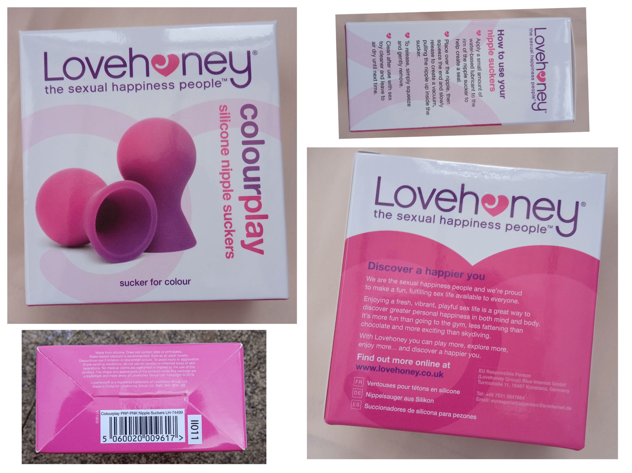 Lovehoney Colorplay Color-Changing Nipple Suckers Packaging