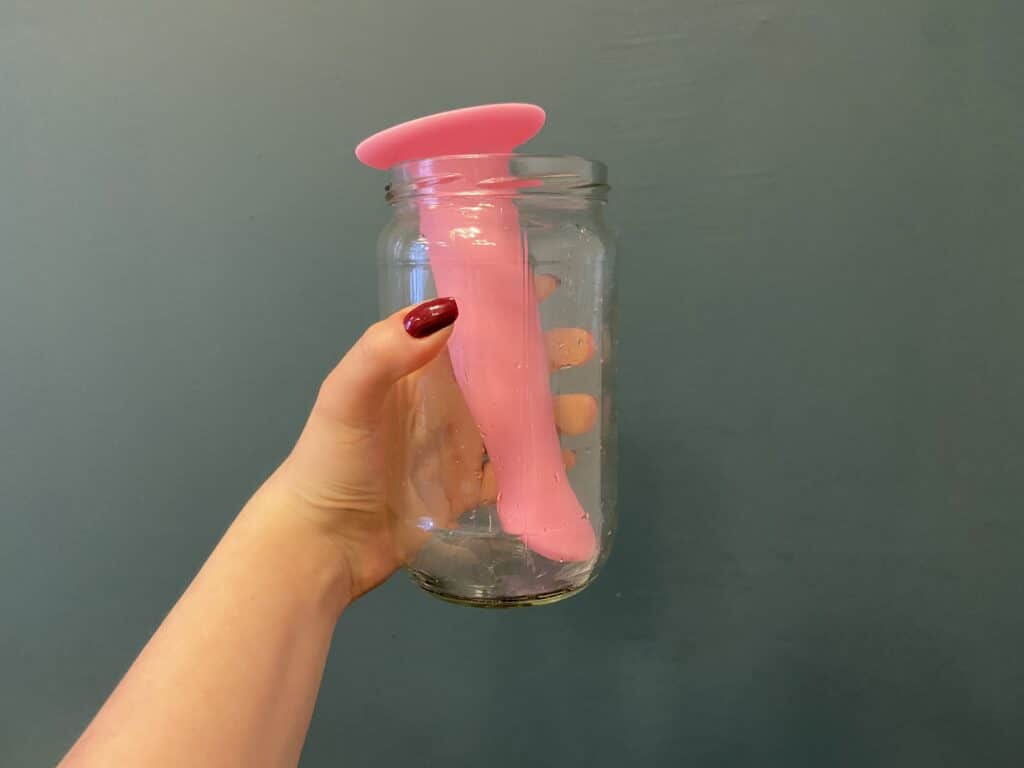 Step 2: Silicone Dildo in Glass