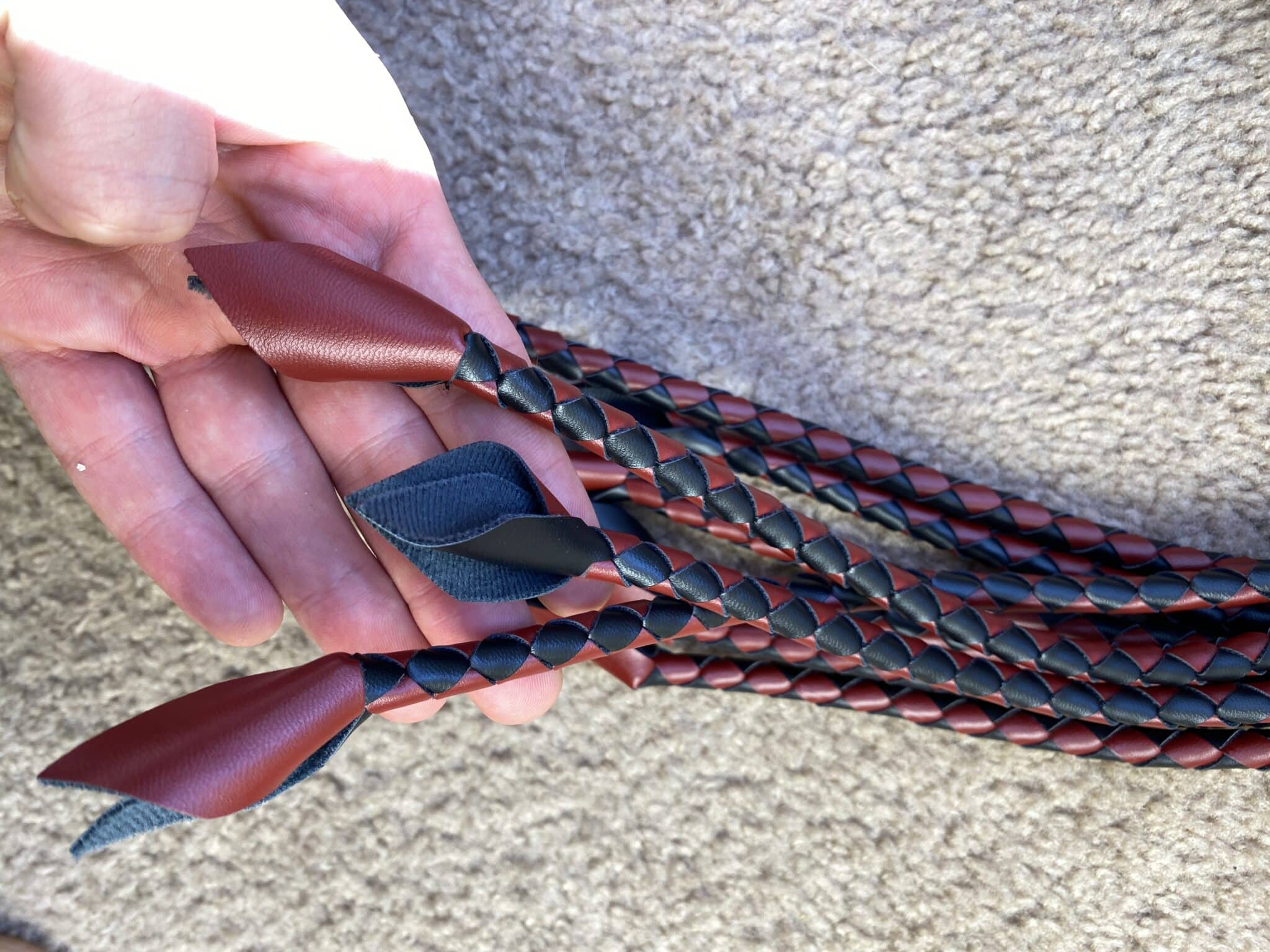 Sportsheets Saffron Braided Flogger . Slide 4