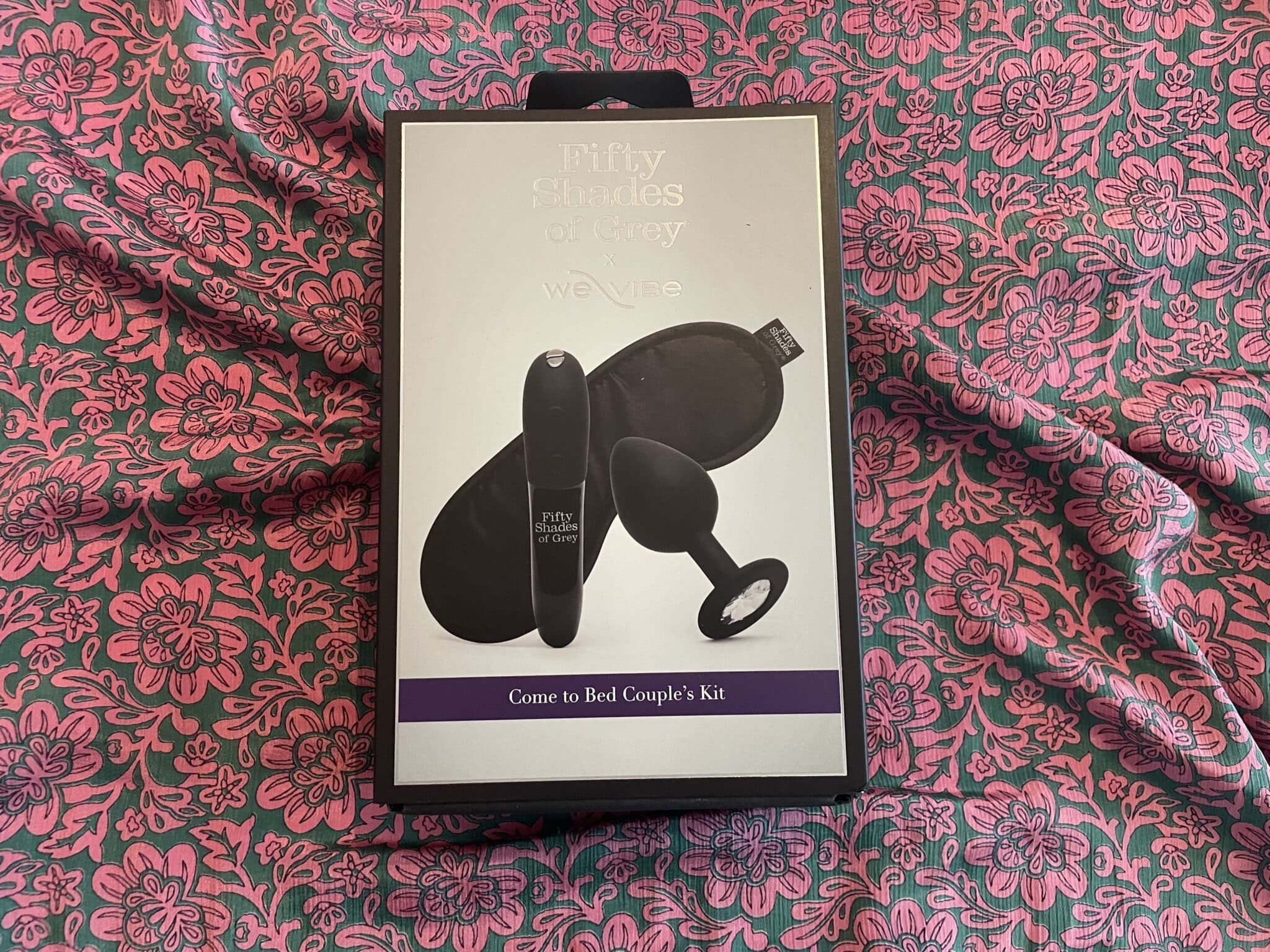 Fifty Shades of Grey X We-Vibe Come to Bed Couple's Kit Packaging