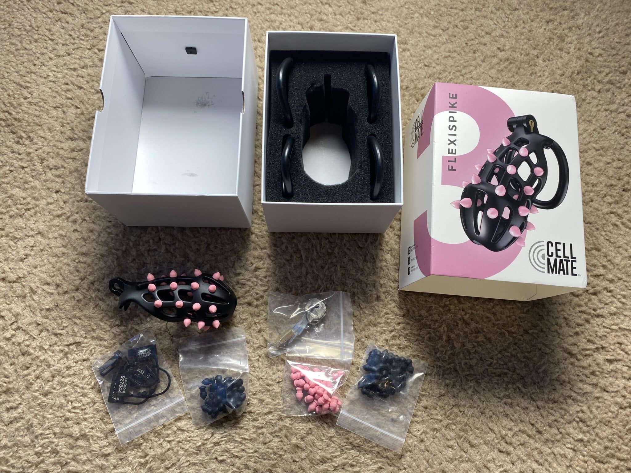 Cellmate Flexispike Chastity Cage Packaging