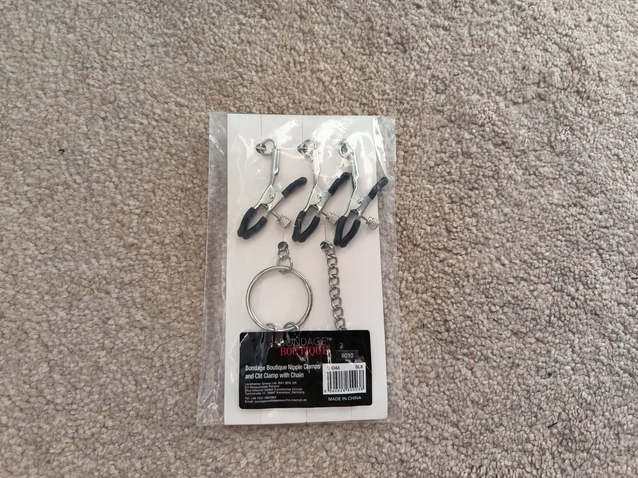 Bondage Boutique Adjustable Nipple Clamps and Clit Clamp Design