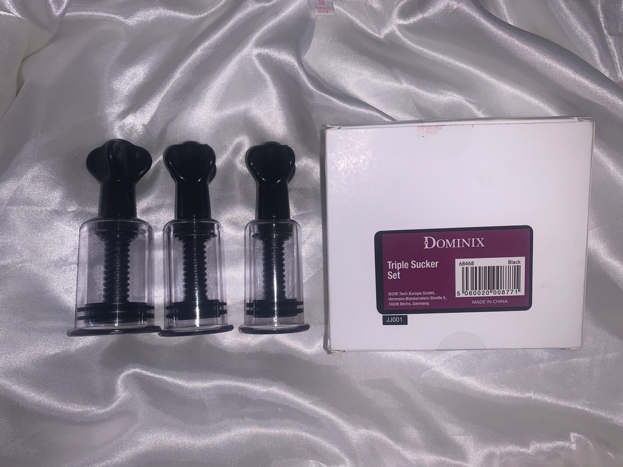 DOMINIX Deluxe Nipple and Clit Triple Sucker Set Packaging