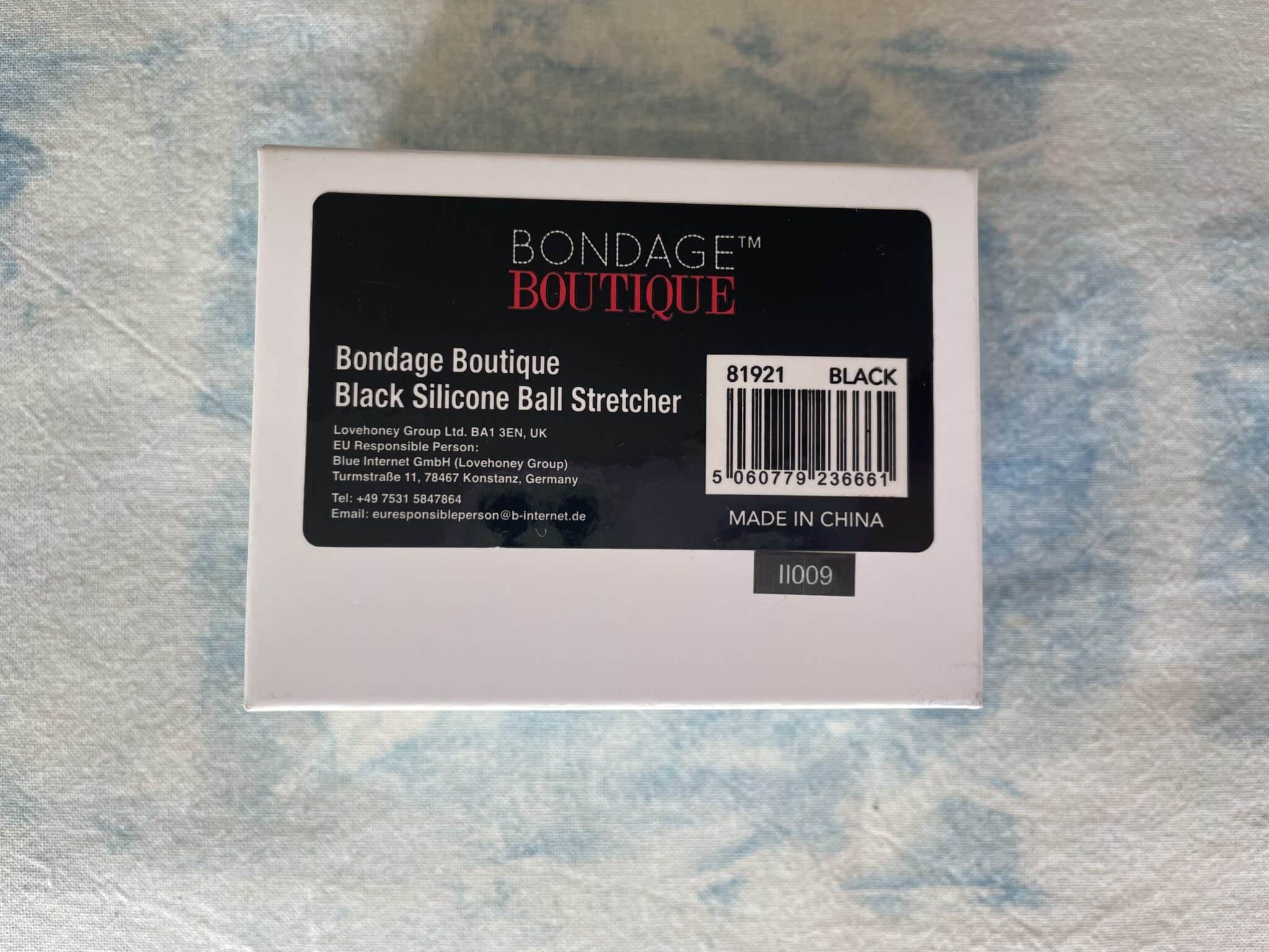 Bondage Boutique Silicone Ball Stretcher Packaging