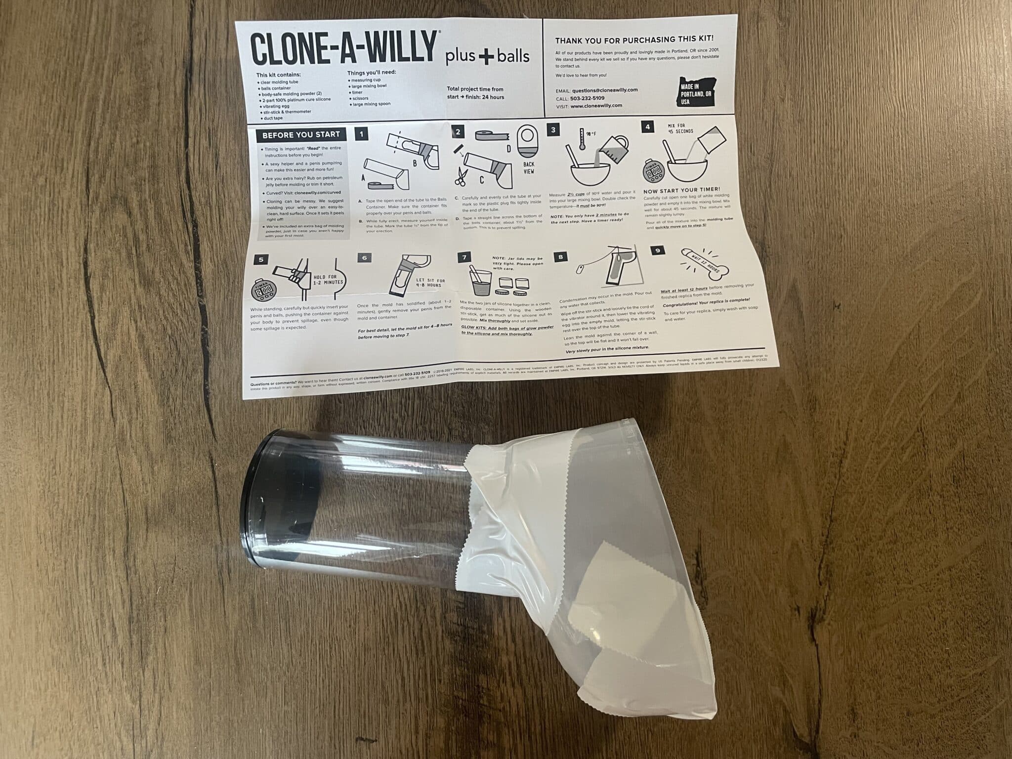 Clone-A-Willy Plus Balls Ease of Use