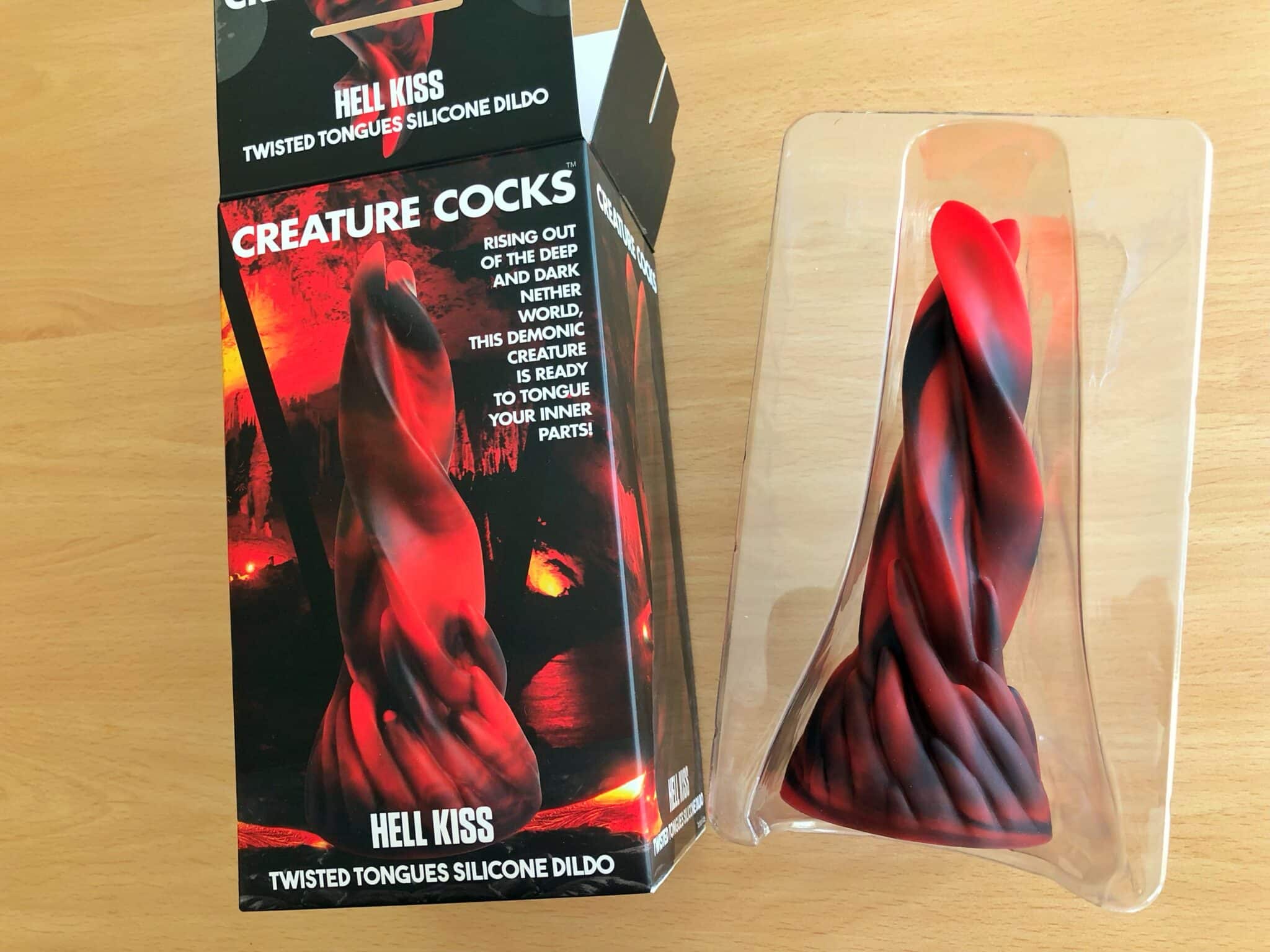 Creature Cock Fire Dragon Twisted Dildo. Slide 6