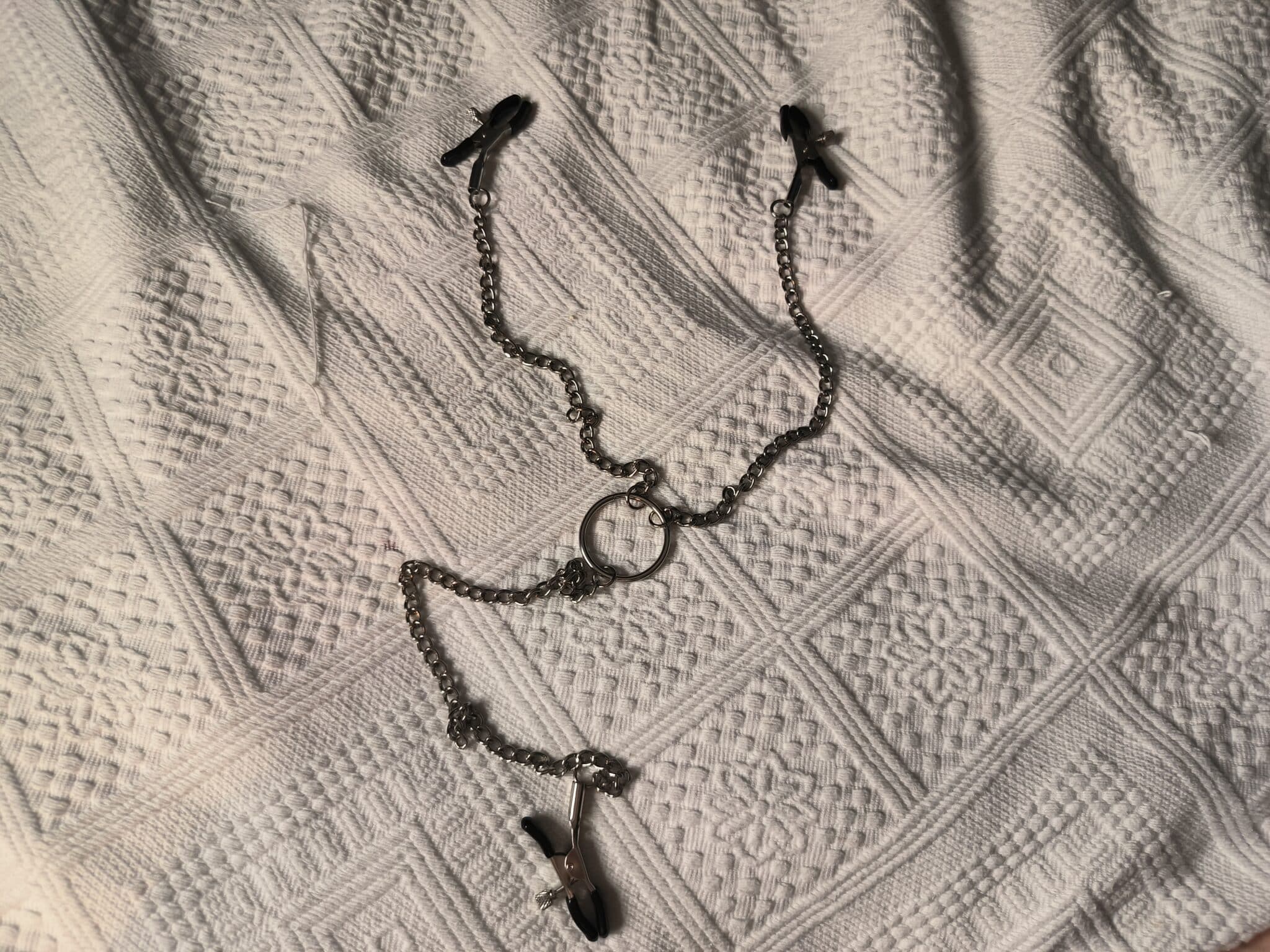 Bondage Boutique Adjustable Nipple Clamps and Clit Clamp Performance