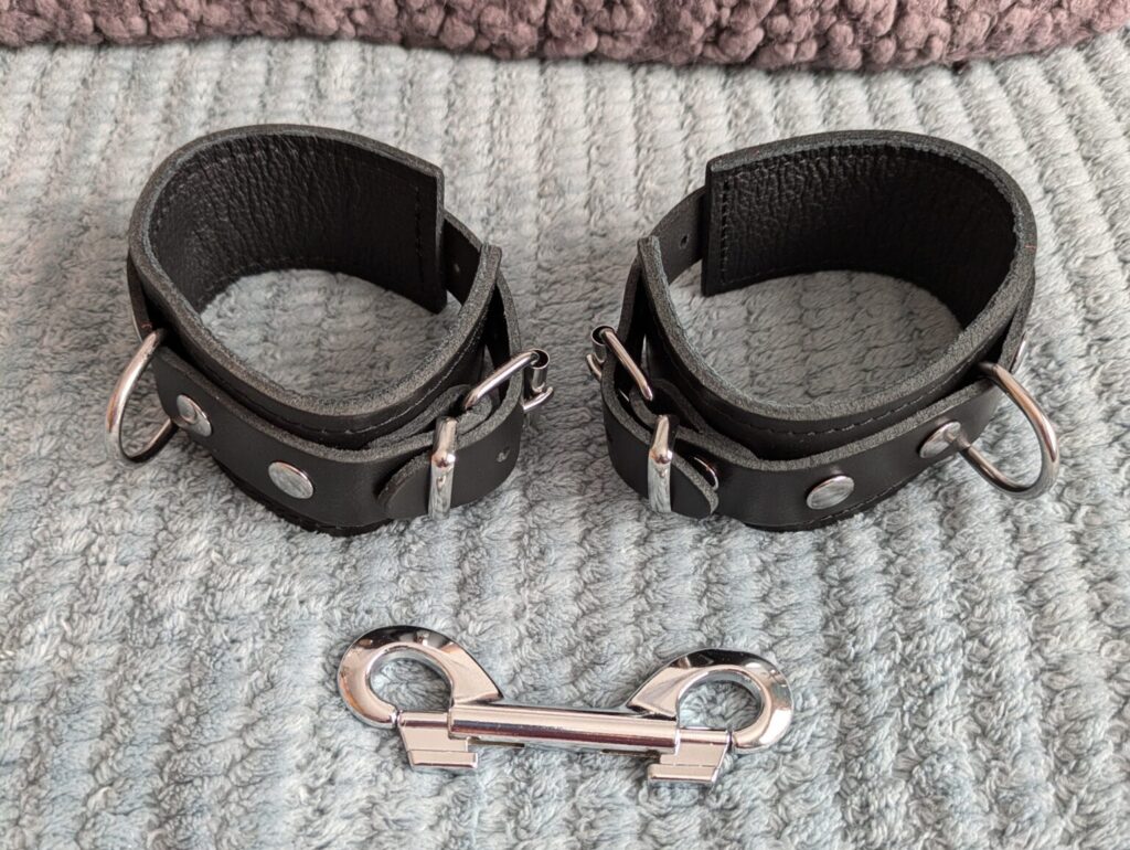 Bondage Boutique Soft Leather Handcuffs  - 
