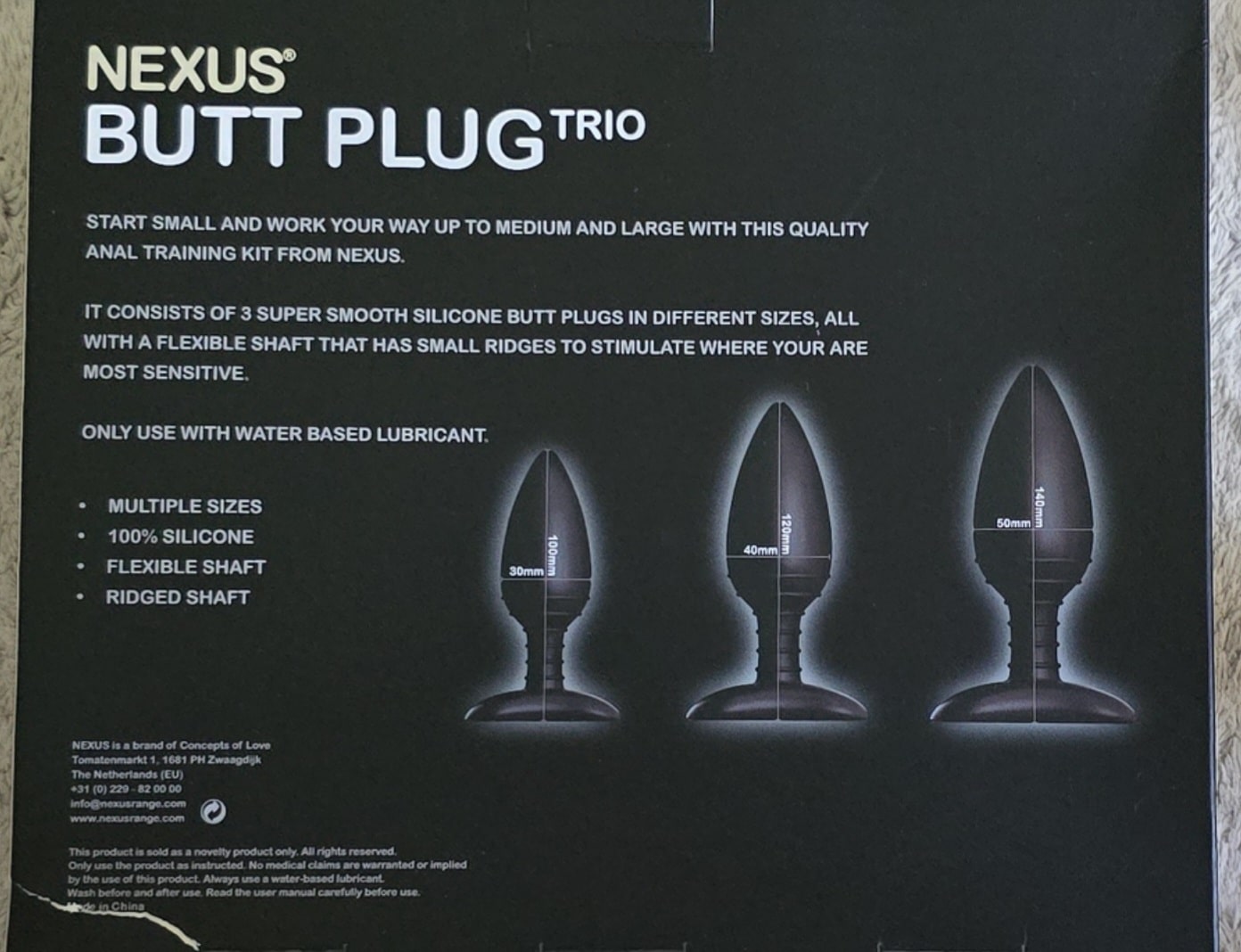 Nexus Trio Butt Plug Training Set Performance