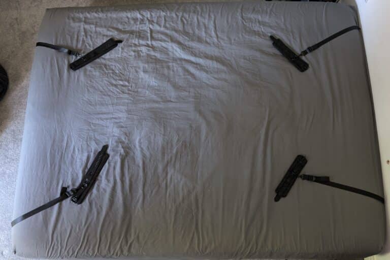 Bondage Boutique Black Rose Under Mattress Restraint Kit  - 