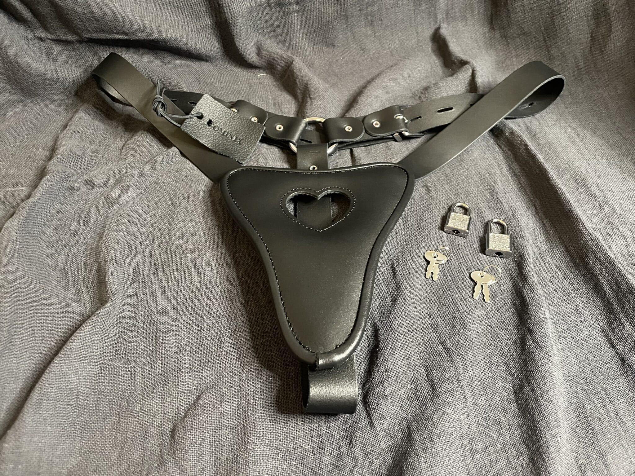 DOMINIX Deluxe Leather Lockable Female Chastity Belt. Slide 5