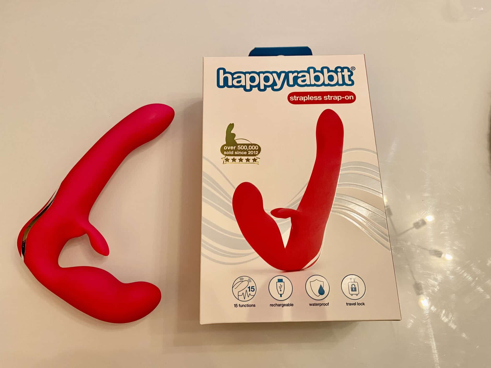 Happy Rabbit Strapless Strap-On Vibrator Packaging