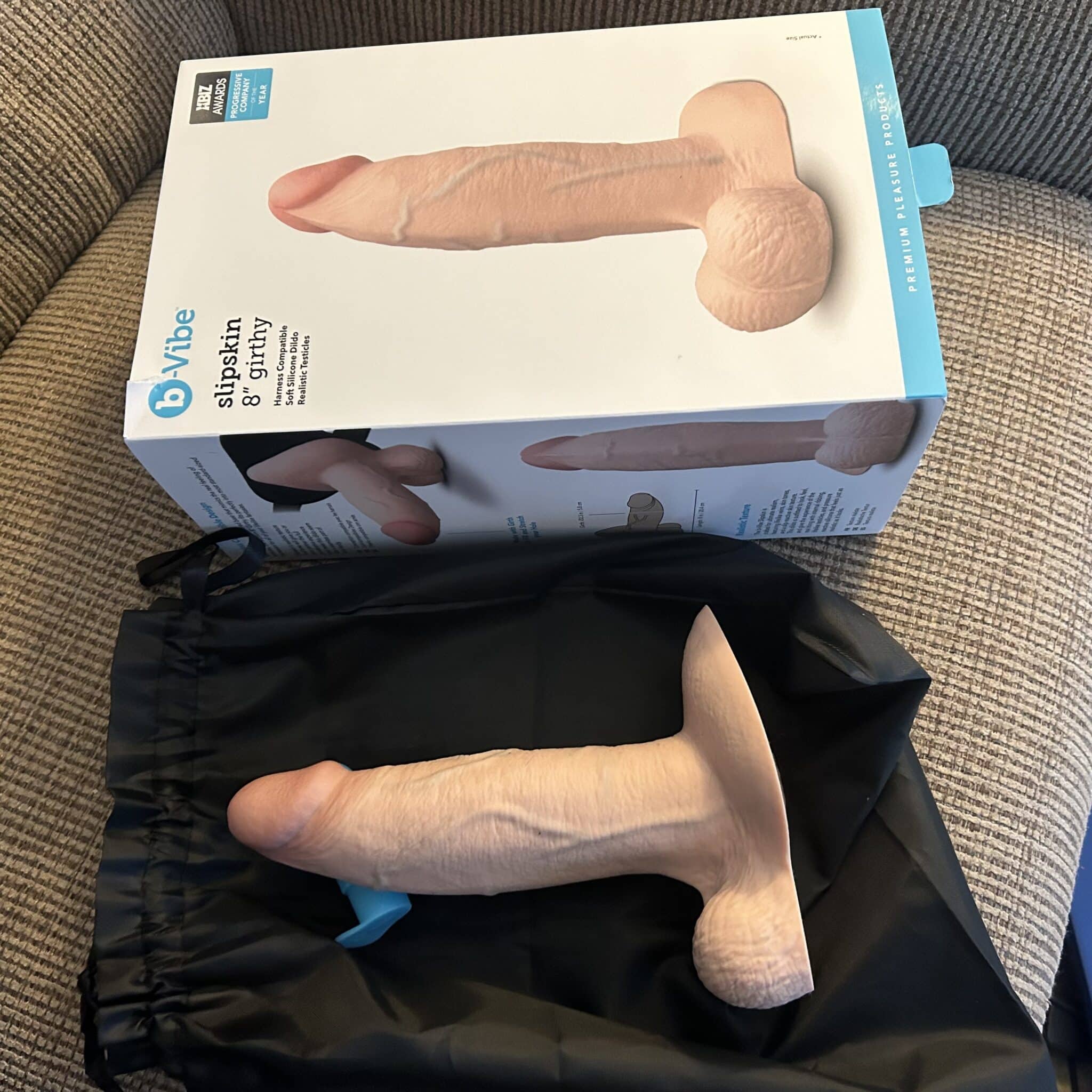 b-Vibe Slipskin Girthy Dildo Materials and care