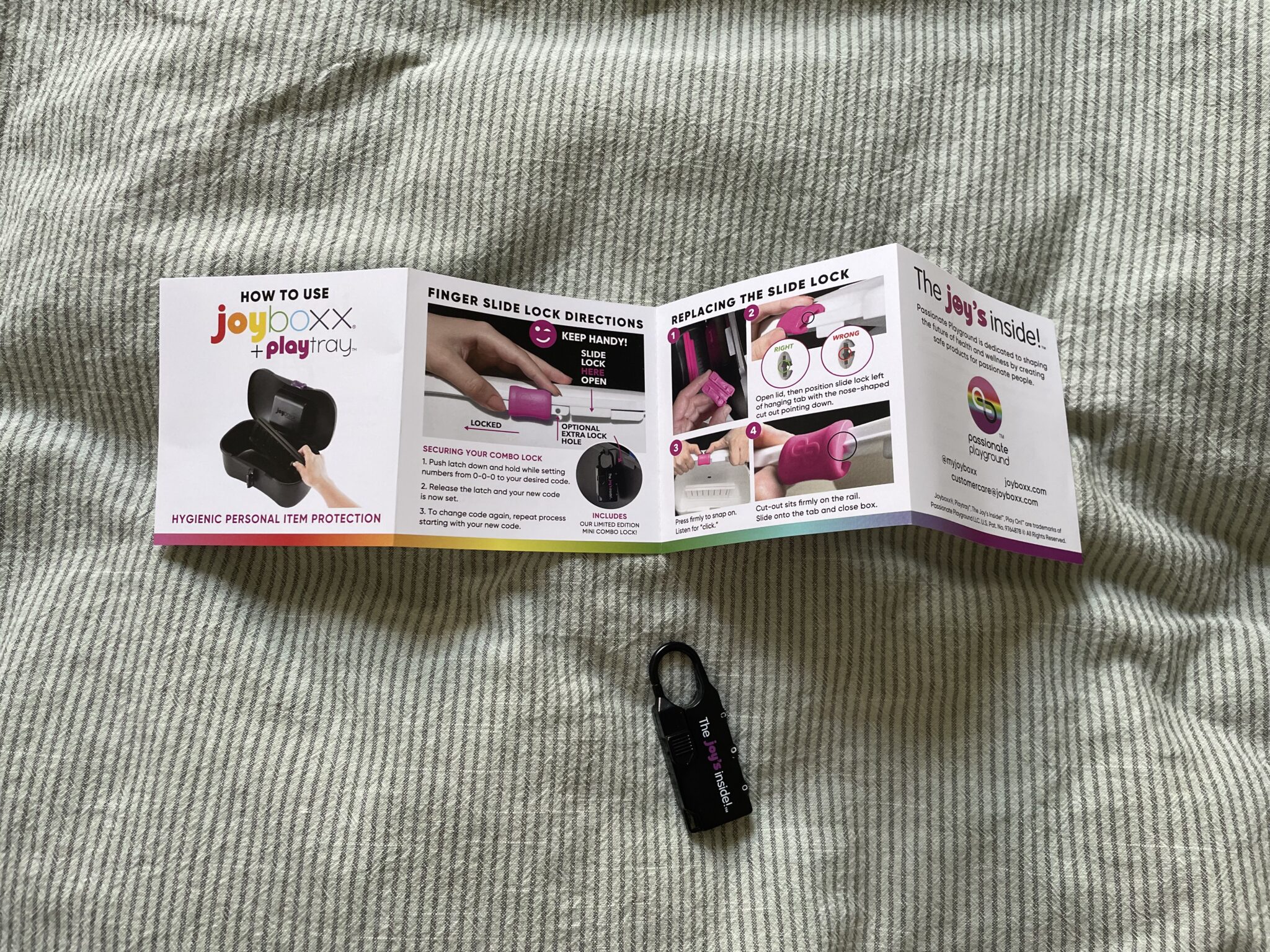 Joyboxx + Playtray Sex Toy Storage Box  Materials and care