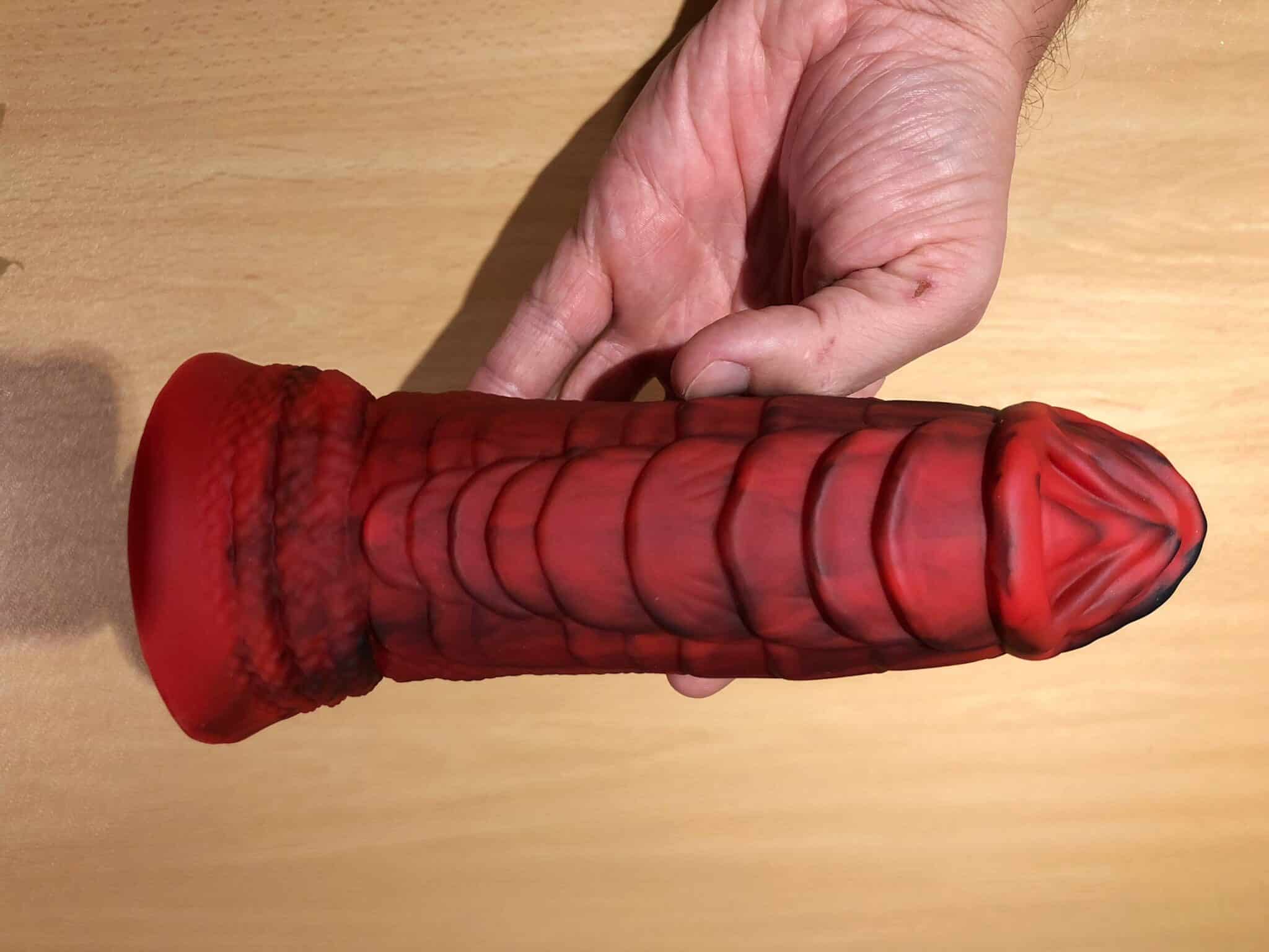 Pleasure Quest Girthy Fire Dragon Dildo Design