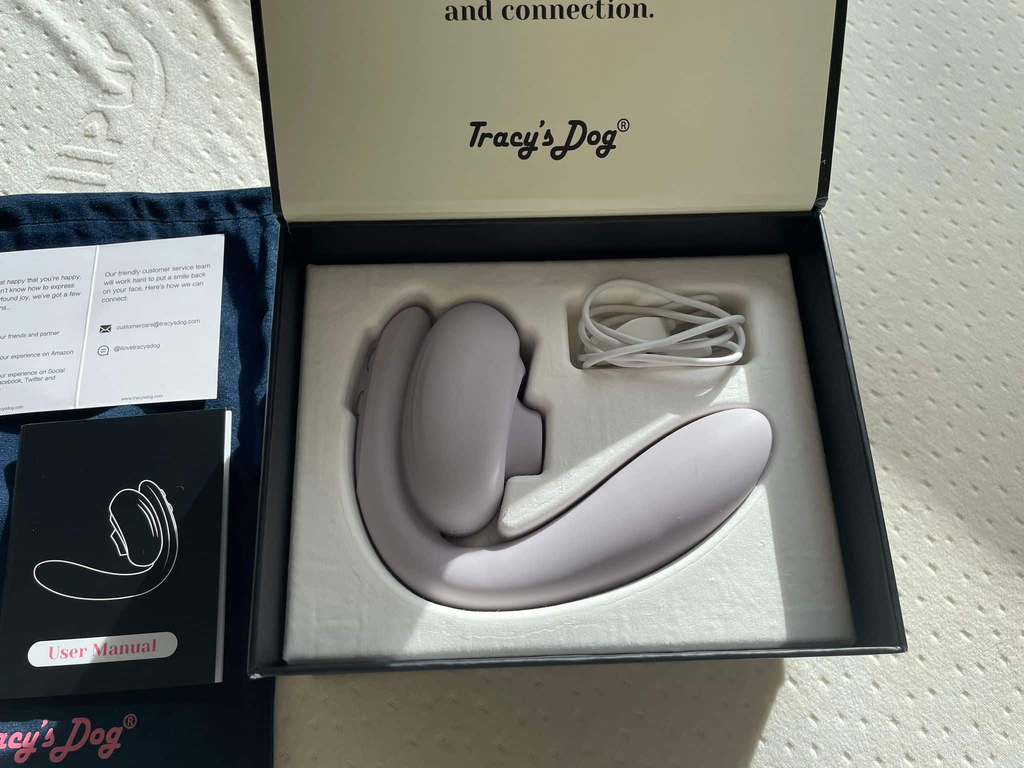 Tracey's Dog OG Flow Clitoris and G Spot stimulator Packaging