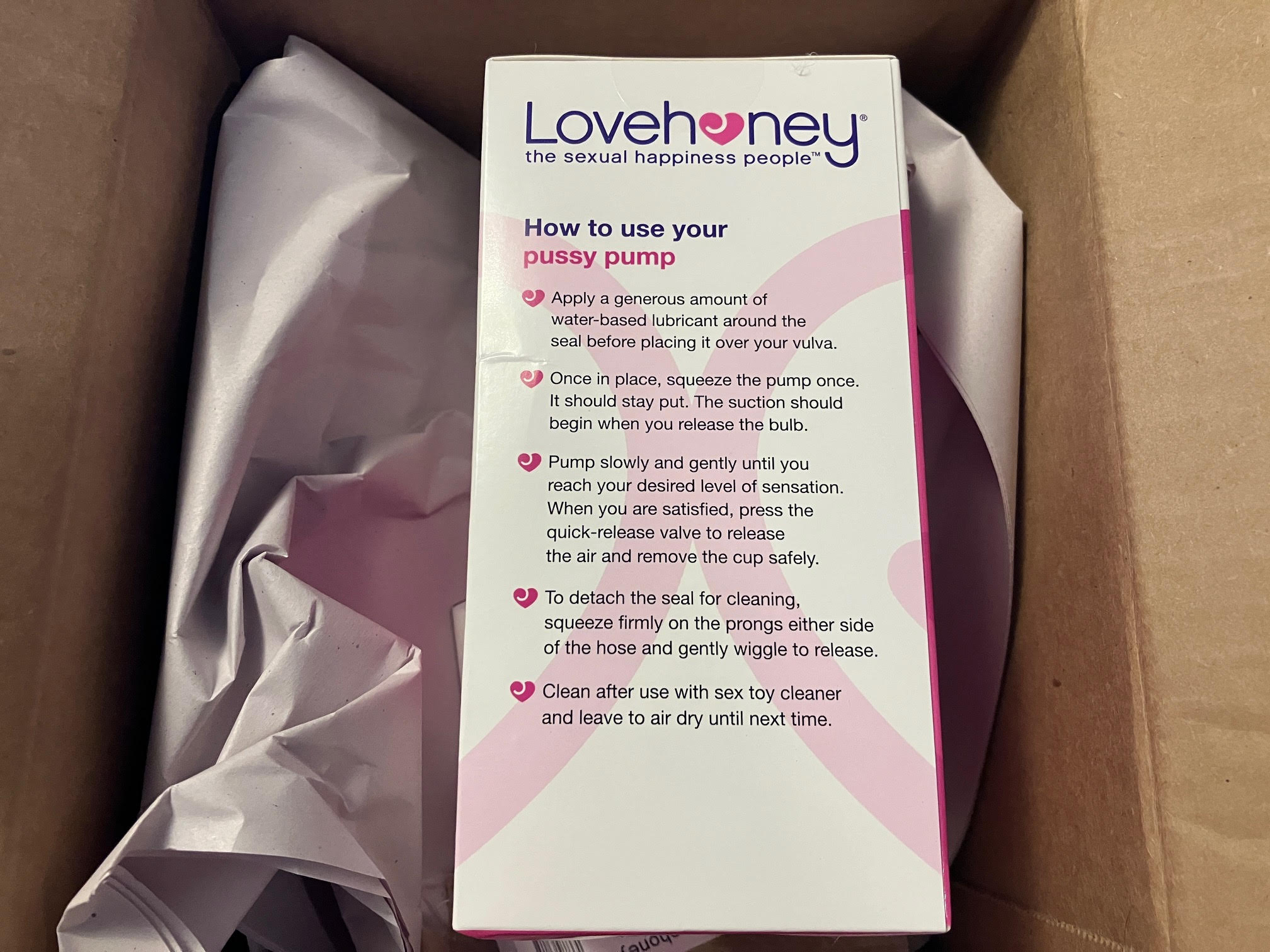 Lovehoney Supreme Sensation Pussy Pump Materials and care