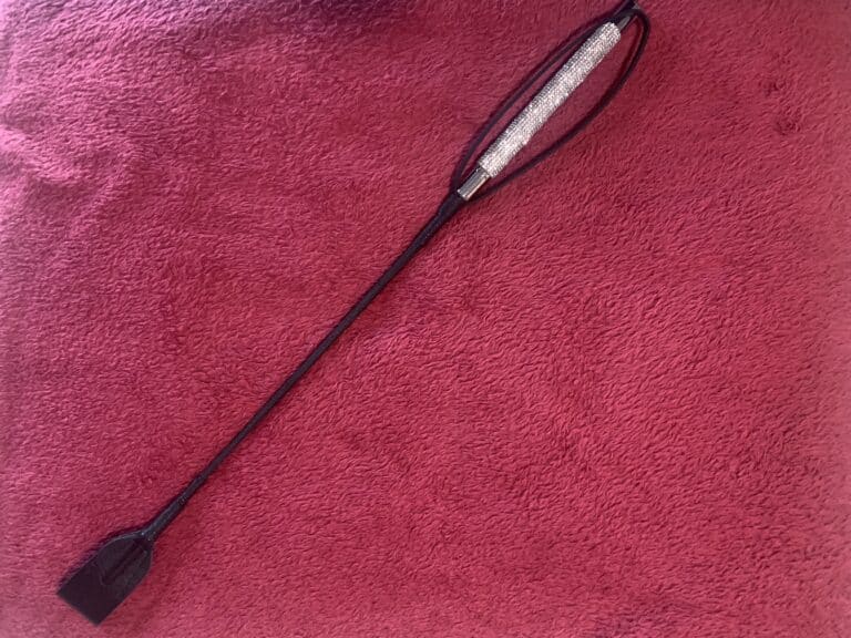 Bondage Boutique Silver Rhinestone Crop - 