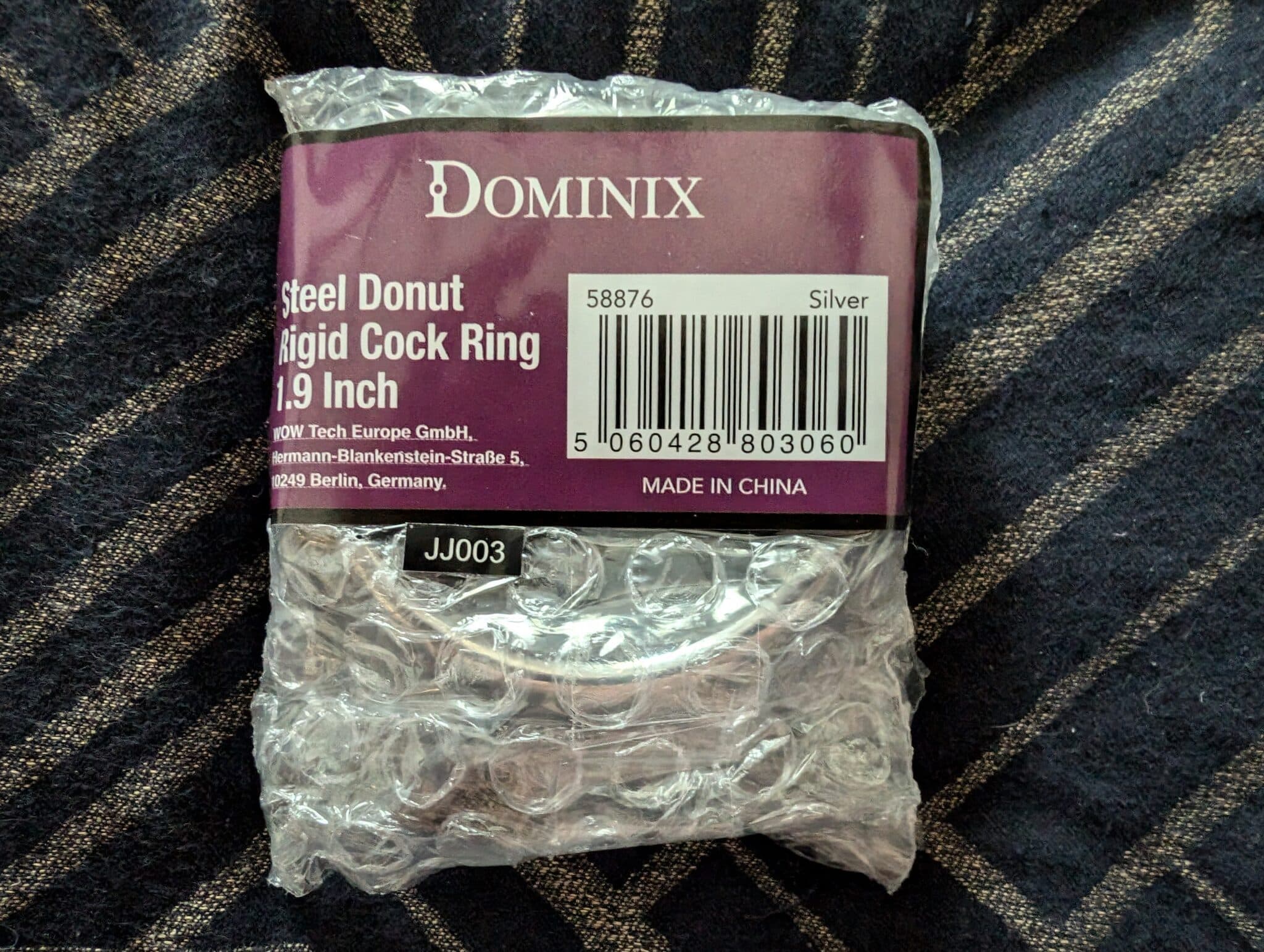 DOMINIX Deluxe Stainless Steel Doughnut Cock Ring Packaging