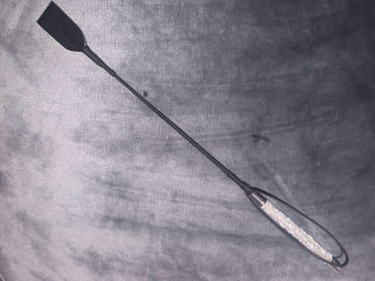 Bondage Boutique Silver Rhinestone Crop - 