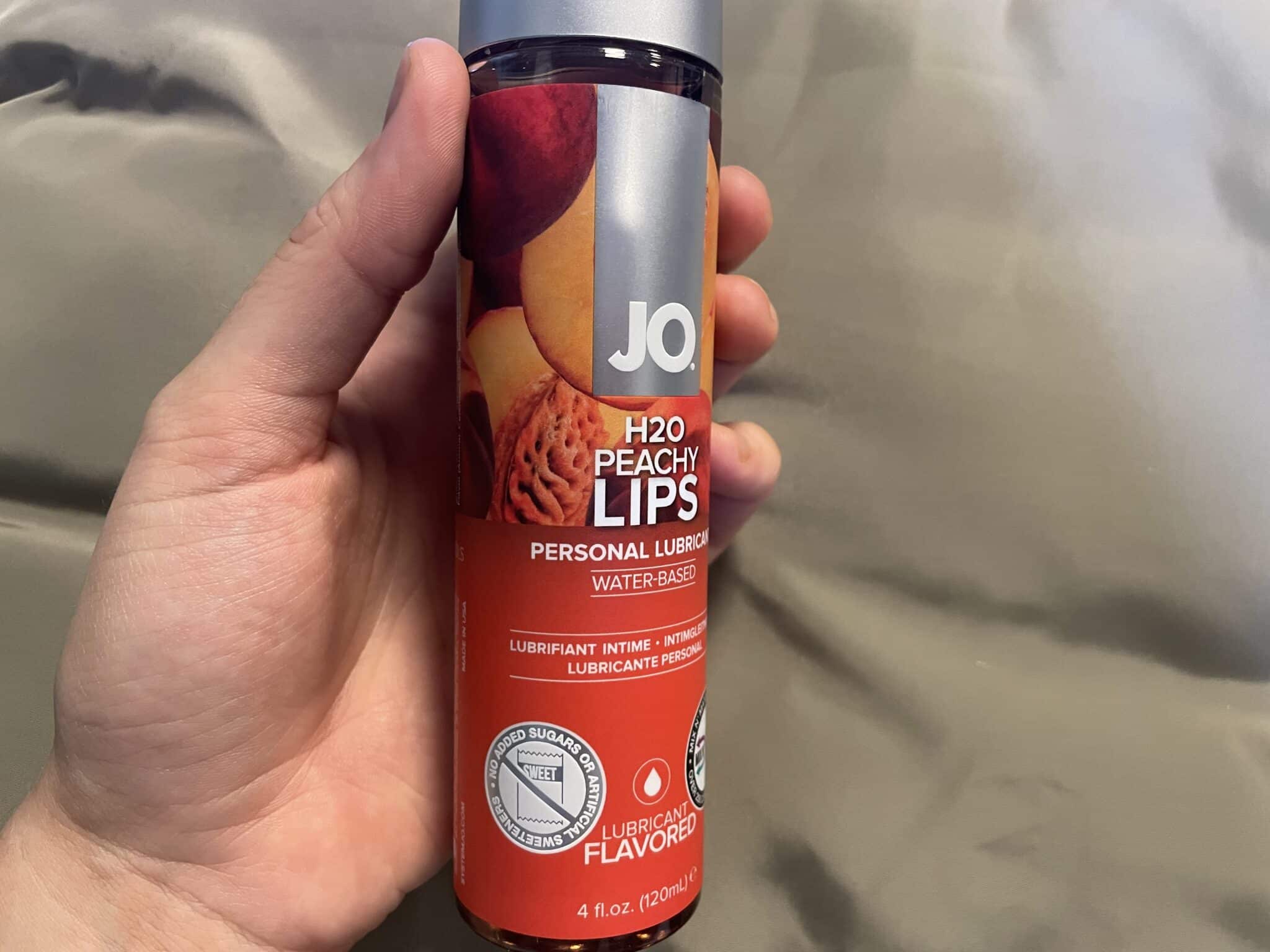 System JO H20 Peachy Lips Lube Design 