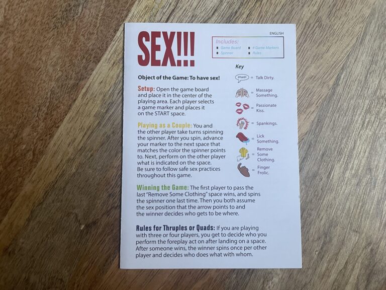 Sex!!! The Game for Any Couple, Throuple, or Quad - 
