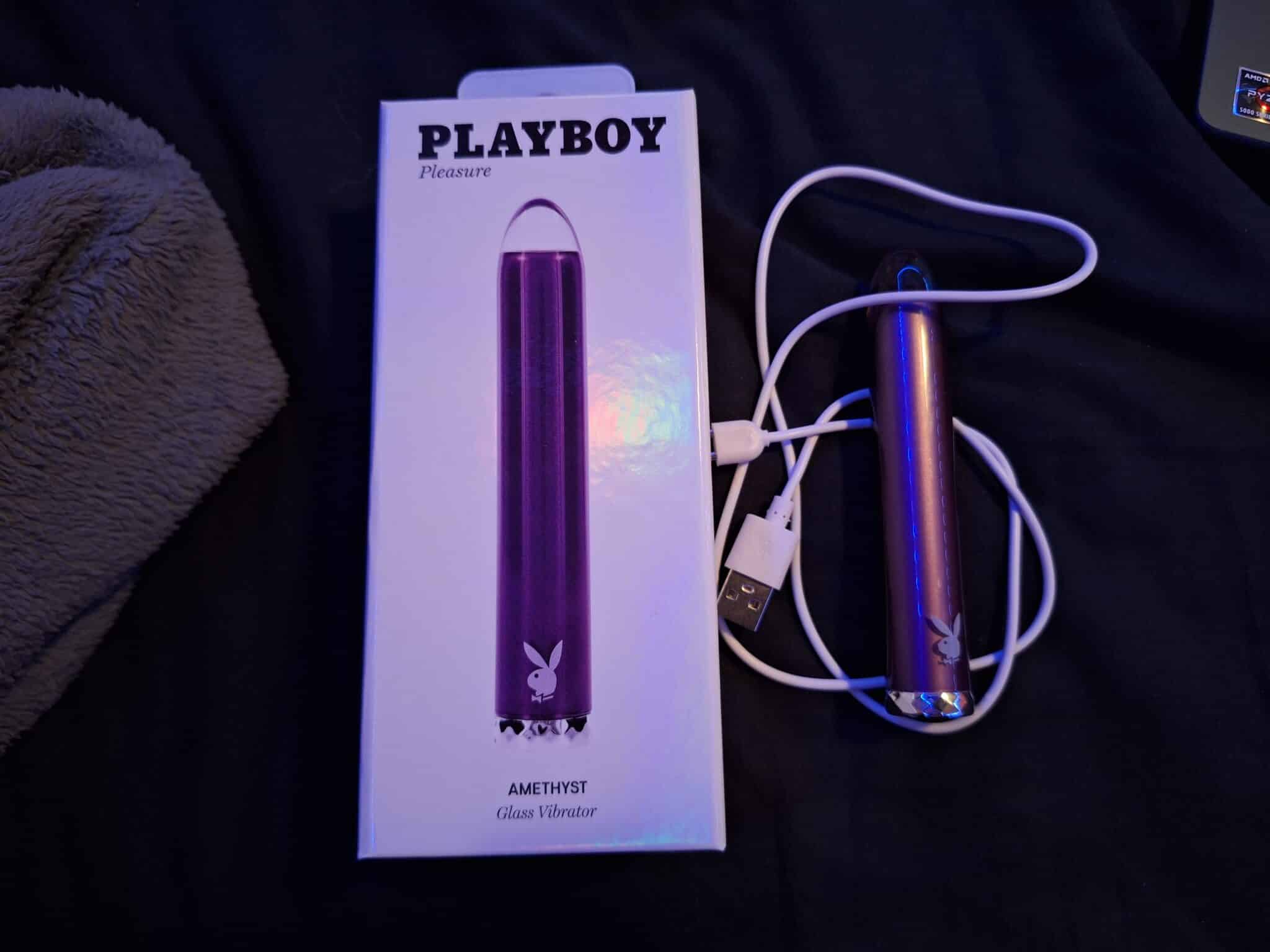 Playboy Pleasure Amethyst Glass Bullet Vibrator Packaging