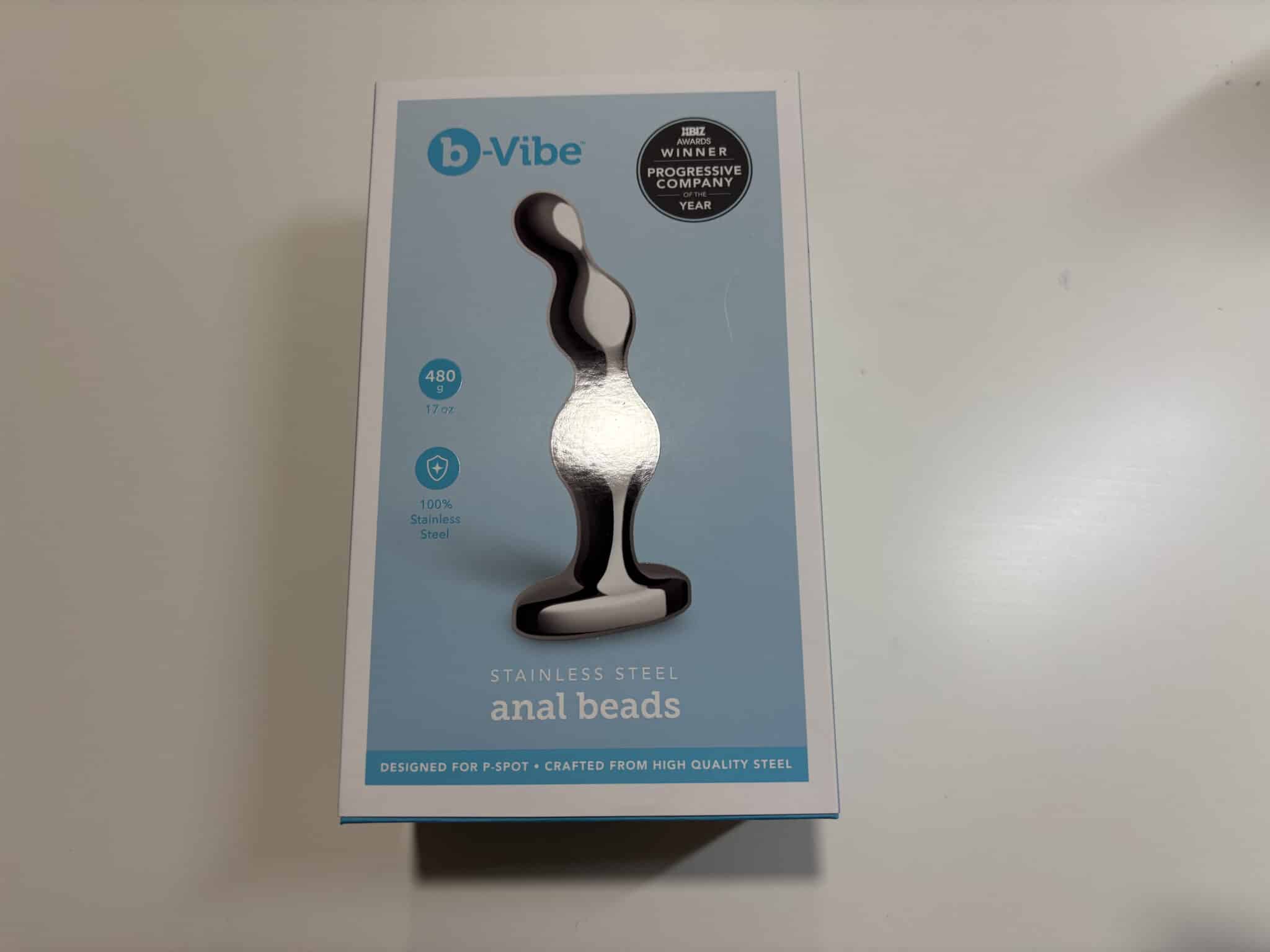 b-Vibe Stainless Steel Anal Beads Packaging