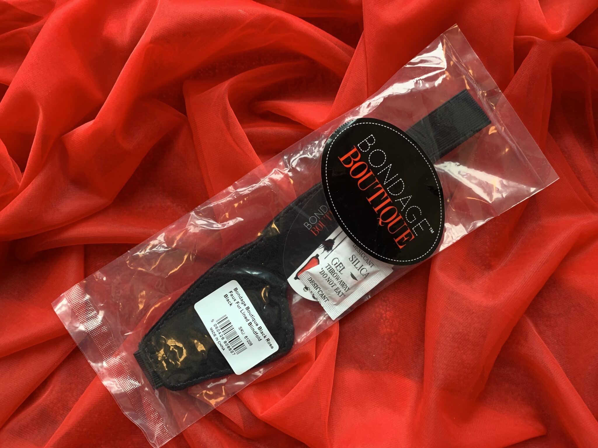 Bondage Boutique Black Rose Blindfold Packaging