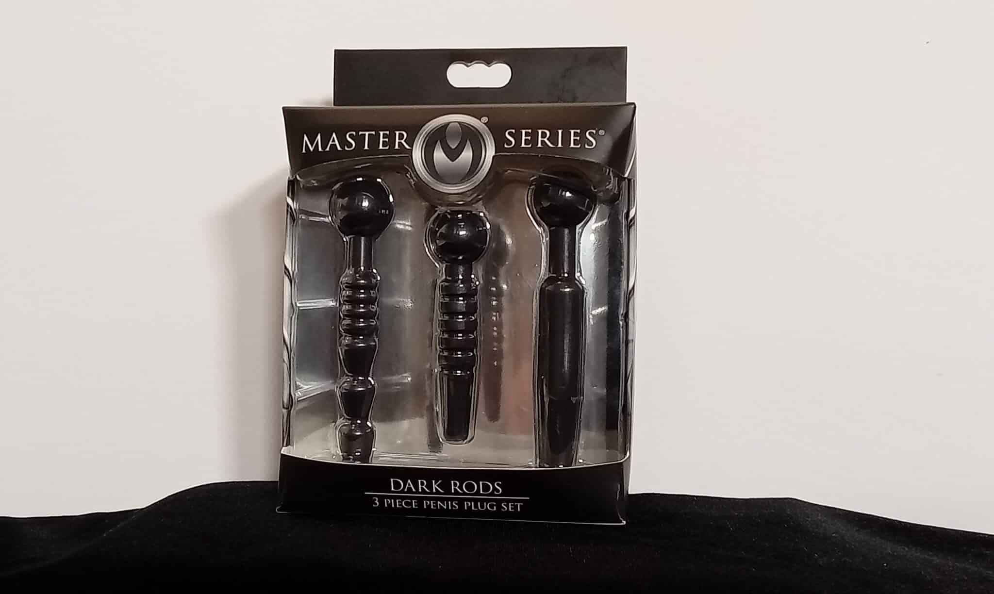 Masters Series Dark Rods 3 Penis Plug Set Packaging