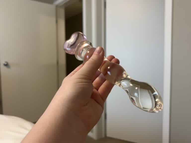 NS Novelties Crystal Heart of Glass Dildo - 