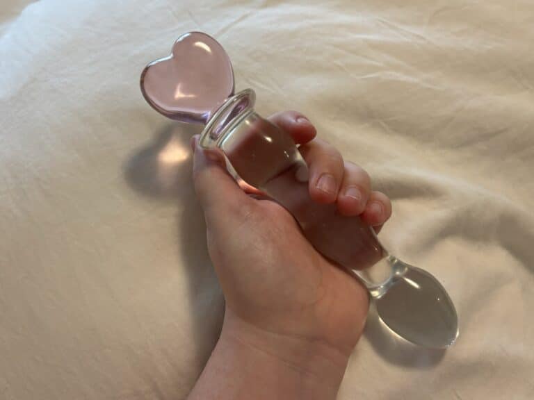 NS Novelties Crystal Heart of Glass Dildo - 