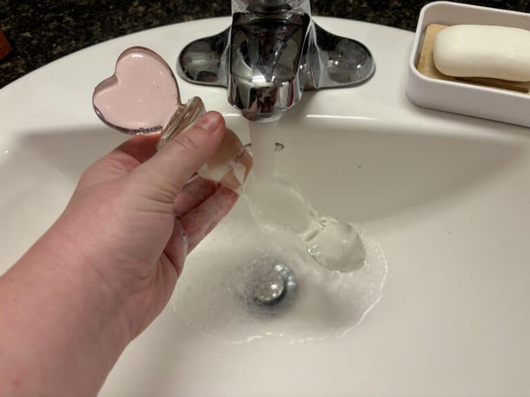 NS Novelties Crystal Heart of Glass Dildo - 