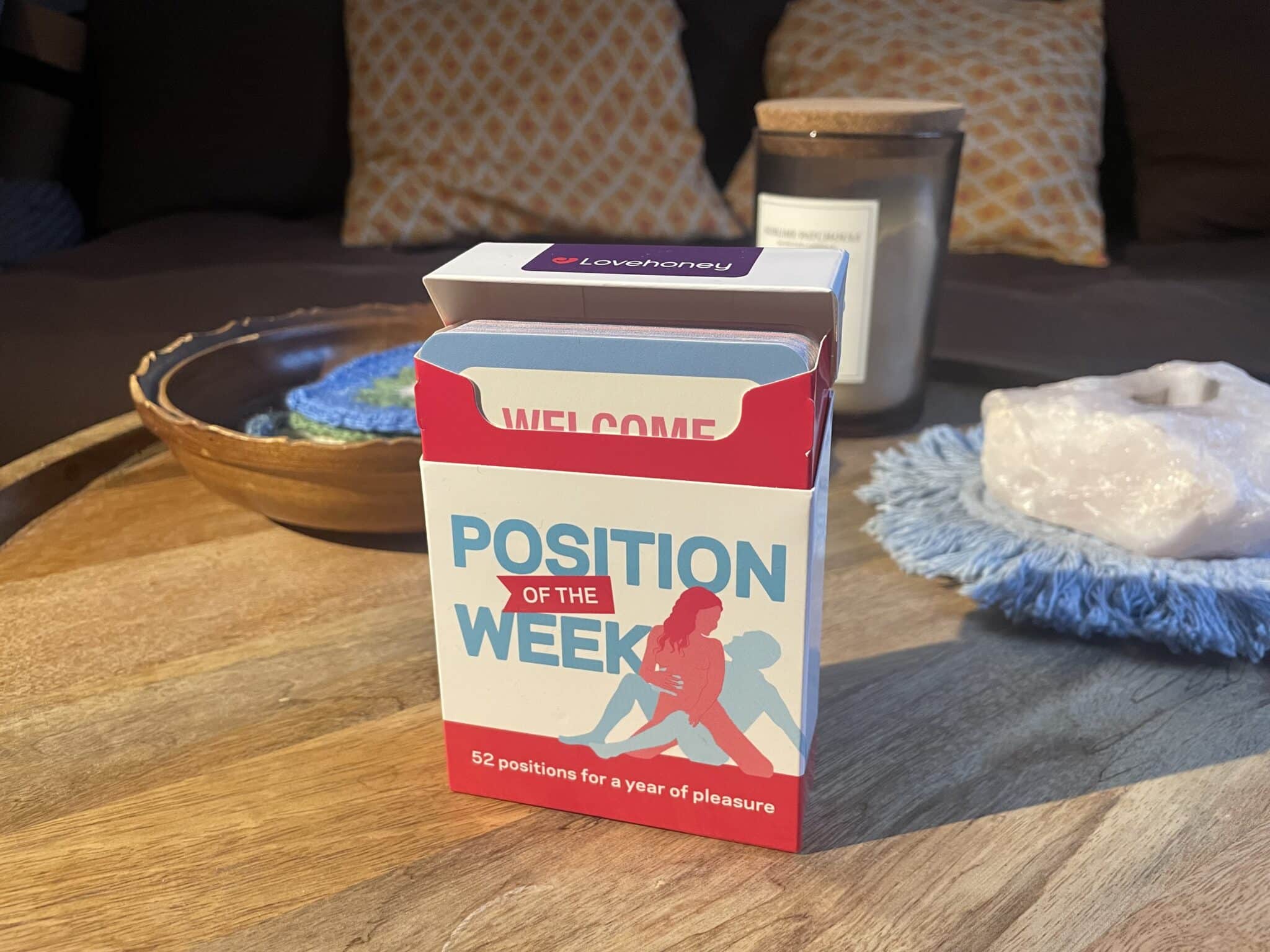 Lovehoney Postion of the Week Cards Materials and care