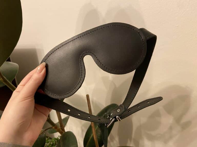 DOMINIX Deluxe Padded Leather Blindfold - 