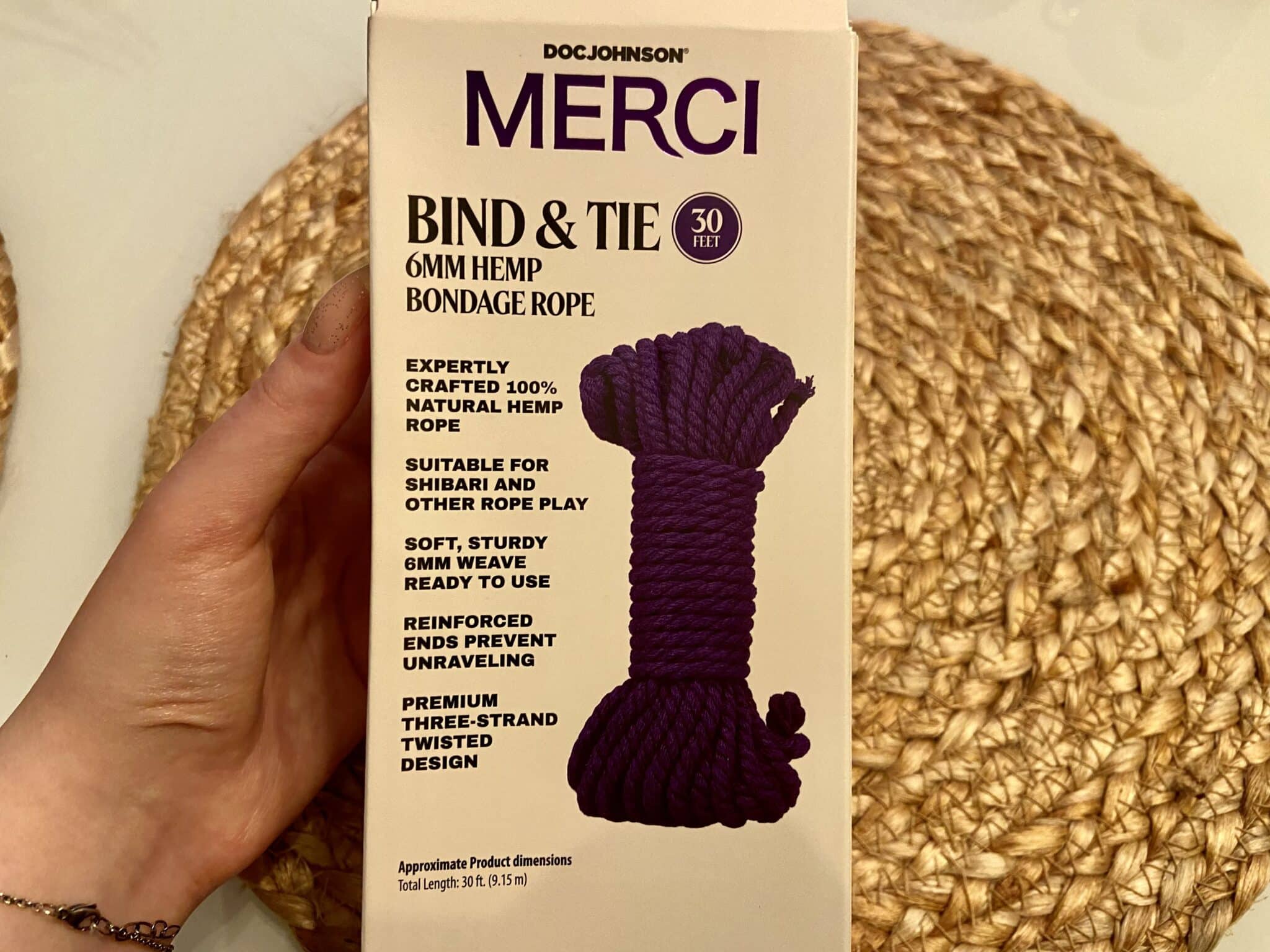 Doc Johnson Merci Bind & Tie Materials and care