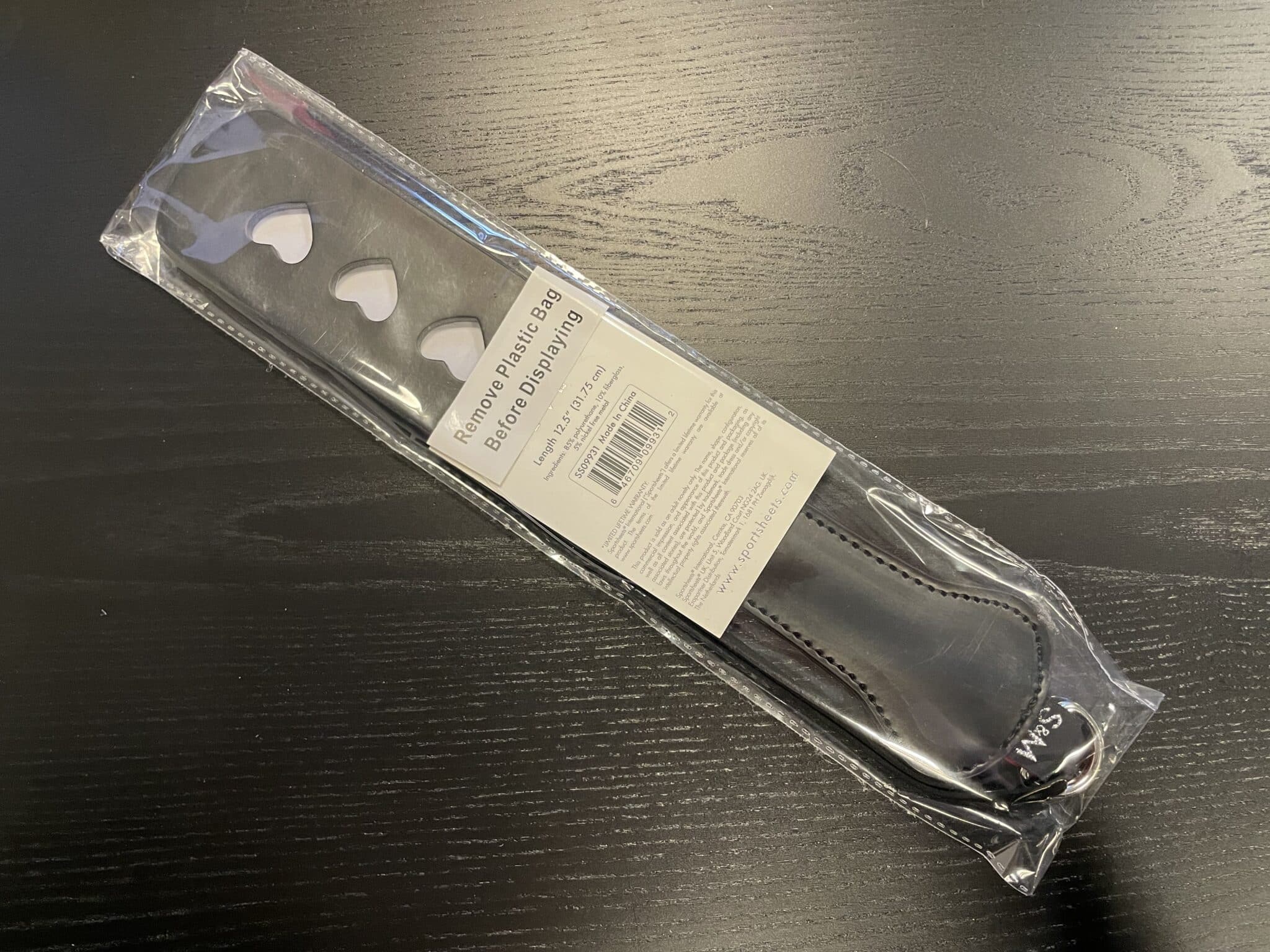 Sex & Mischief Heart Slapper Paddle Packaging