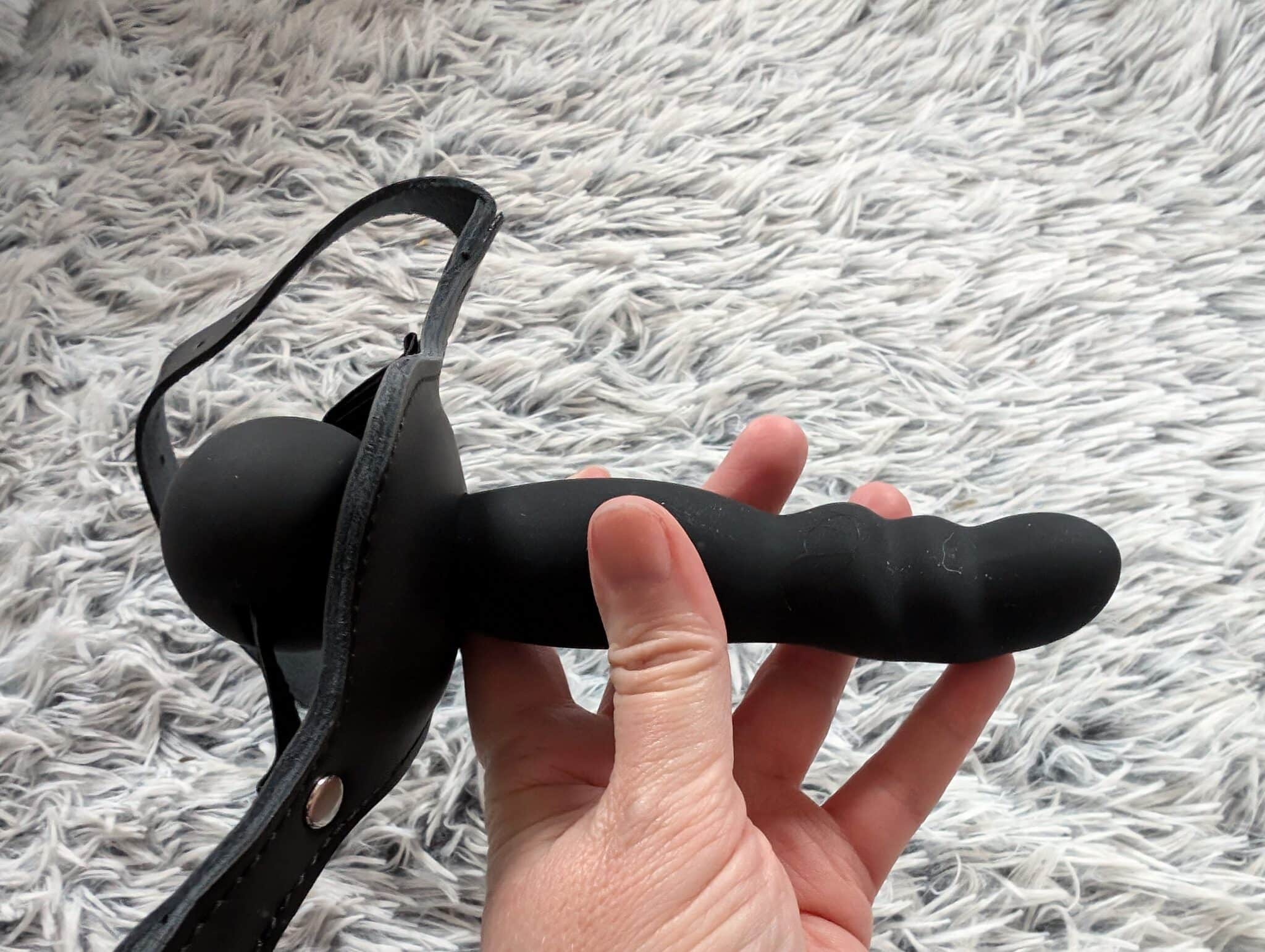 Bondage Boutique Silicone Gag with Dildo. Slide 5