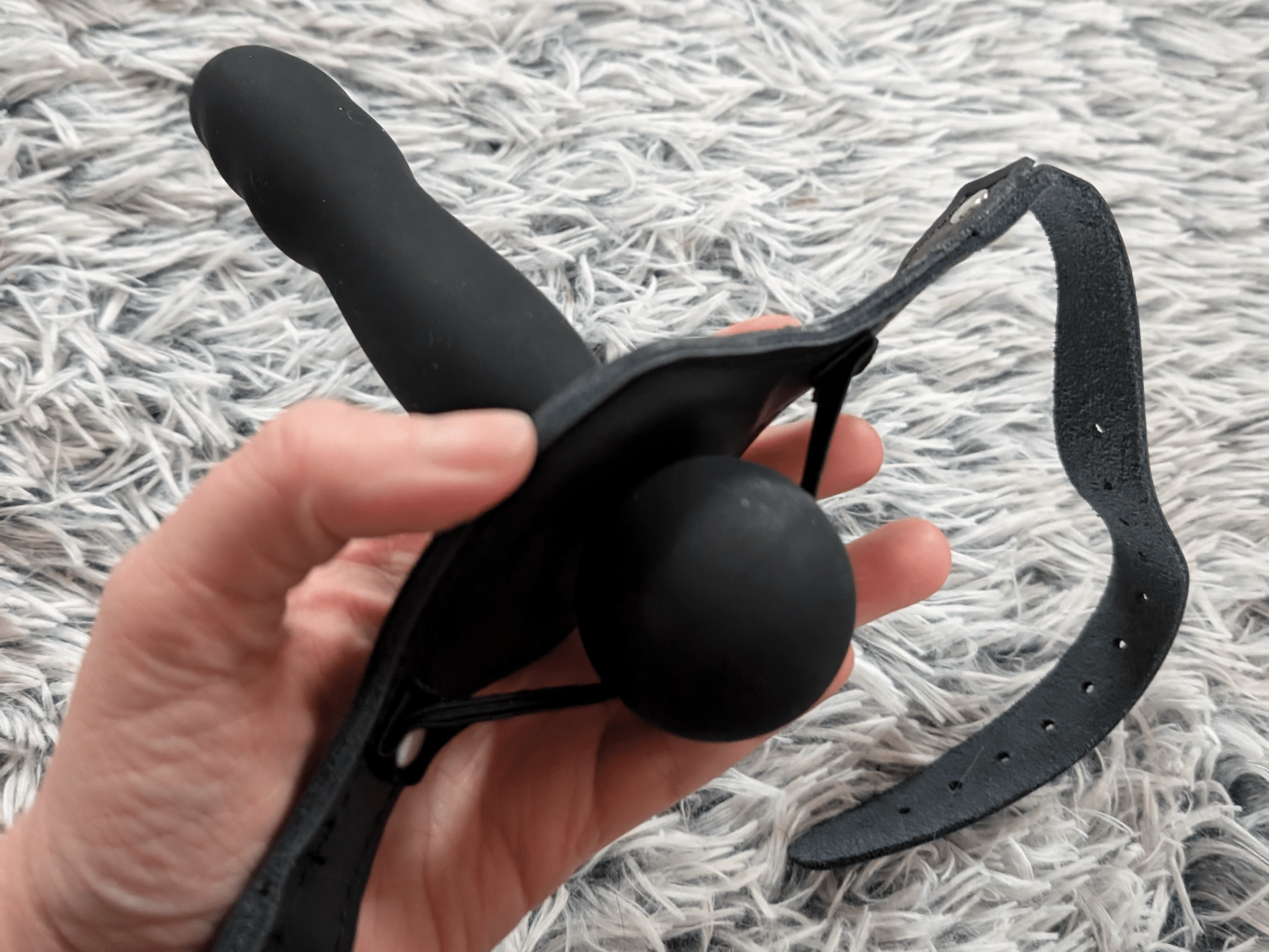 Bondage Boutique Silicone Gag with Dildo Review