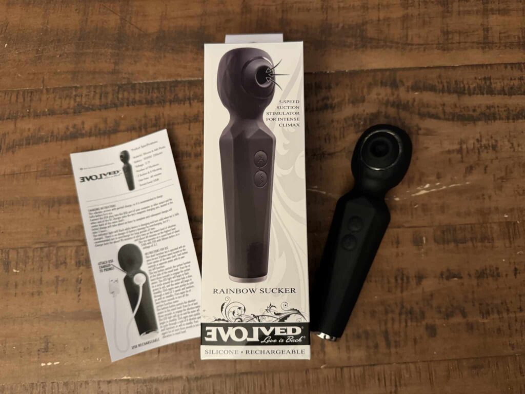 Evolved Rainbow Sucker Suction Wand Vibrator - 