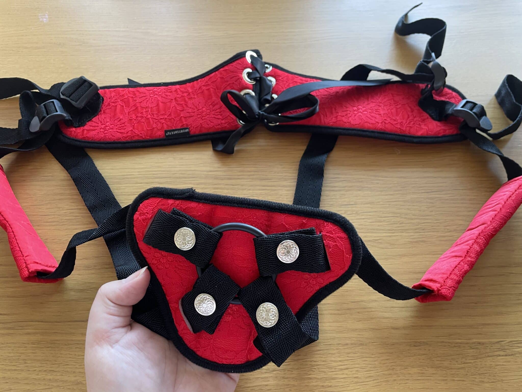 Sportsheets Red Lace Corsette Strap-On Harness Review