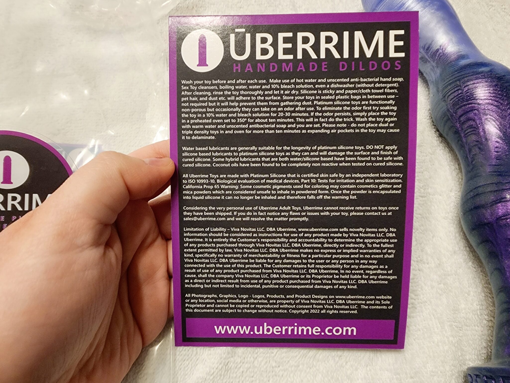 Uberrime Tris Materials and care