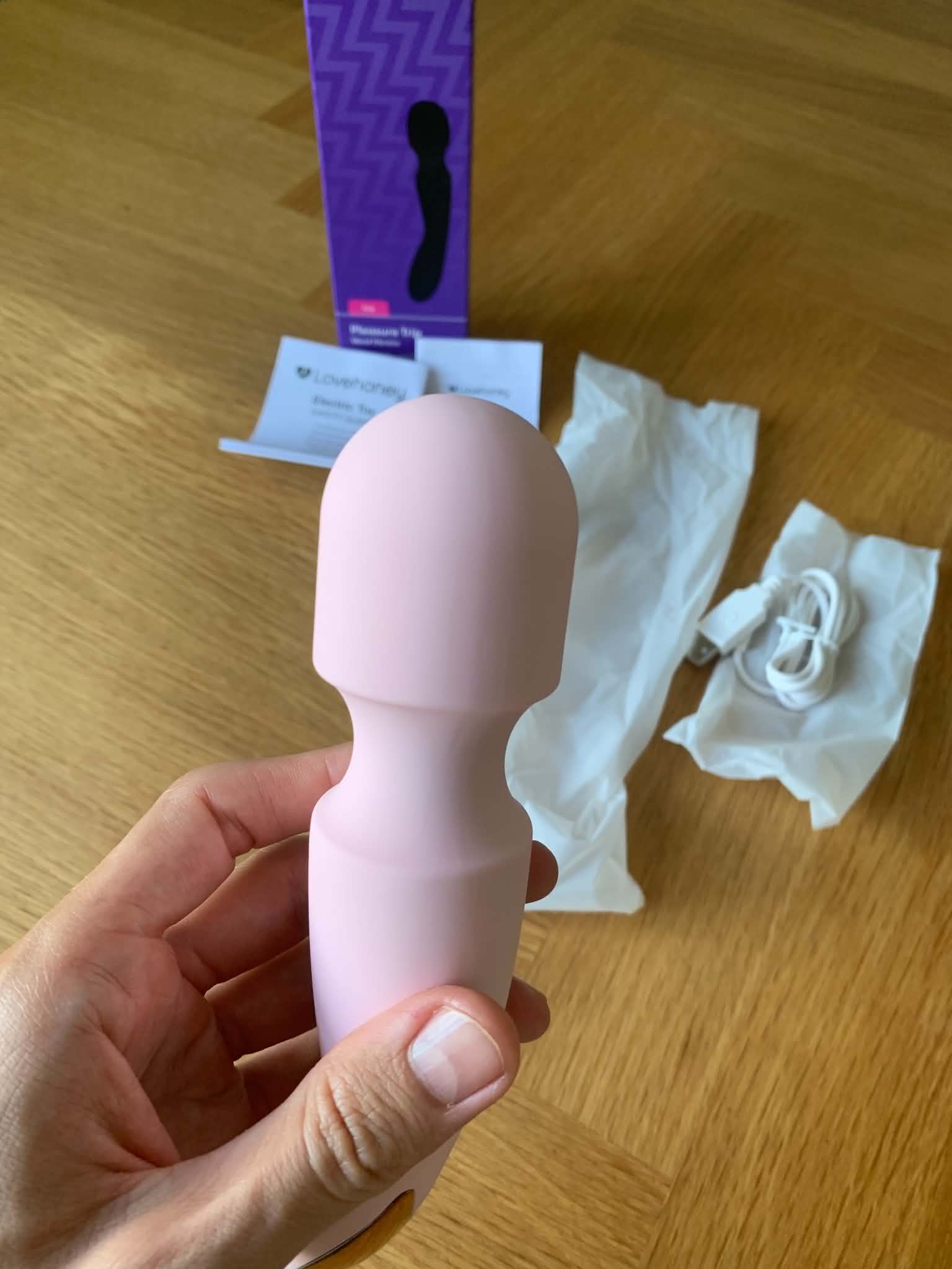Lovehoney Pleasure Trip Silicone Rechargeable Wand Vibrator Materials and care