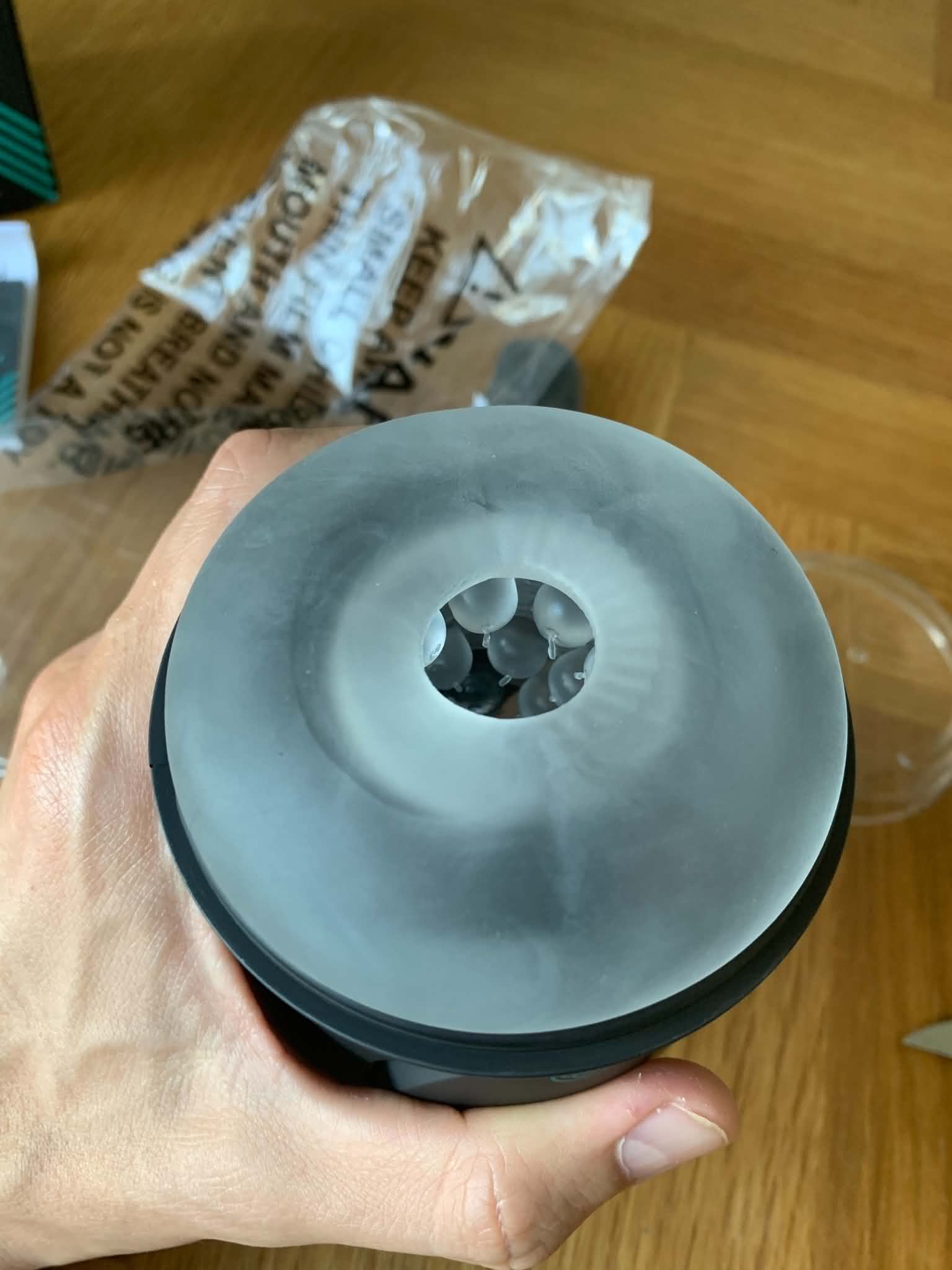 Blowmotion Squeezable Vibrating Masturbator Materials and care